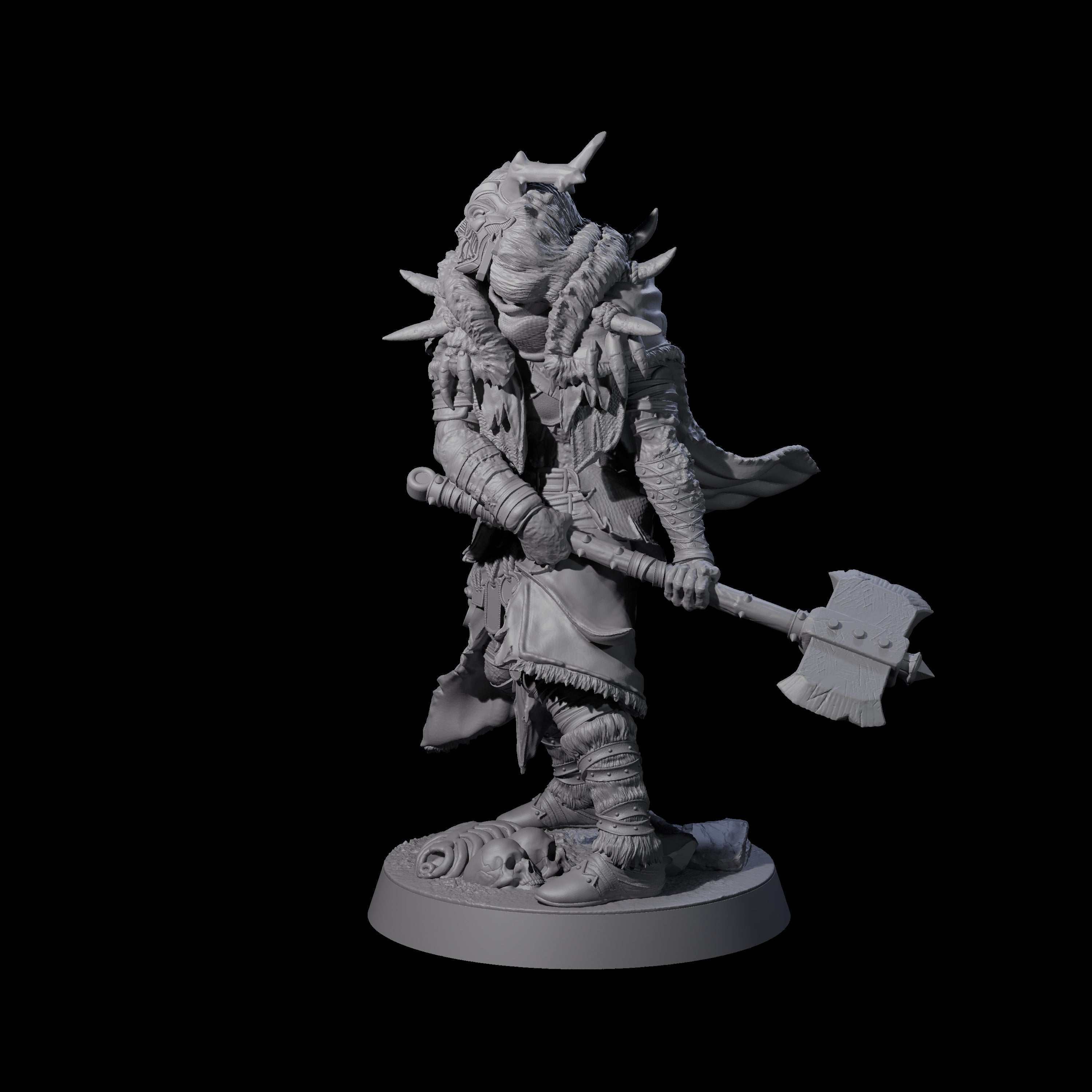 Masked Ice Clan Warrior C Miniature for Dungeons and Dragons, Pathfinder or other TTRPGs