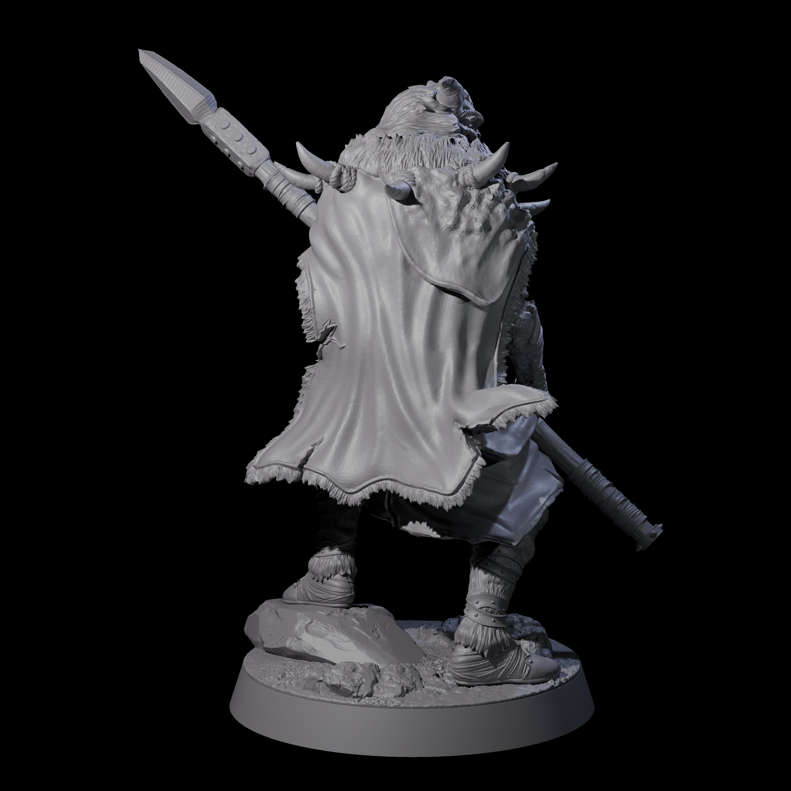 Masked Ice Clan Warrior D Miniature for Dungeons and Dragons, Pathfinder or other TTRPGs