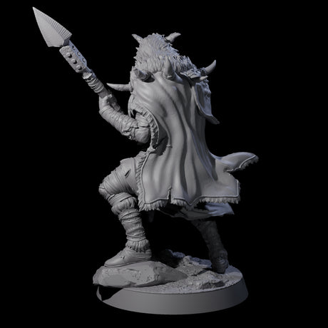 Masked Ice Clan Warrior D Miniature for Dungeons and Dragons, Pathfinder or other TTRPGs