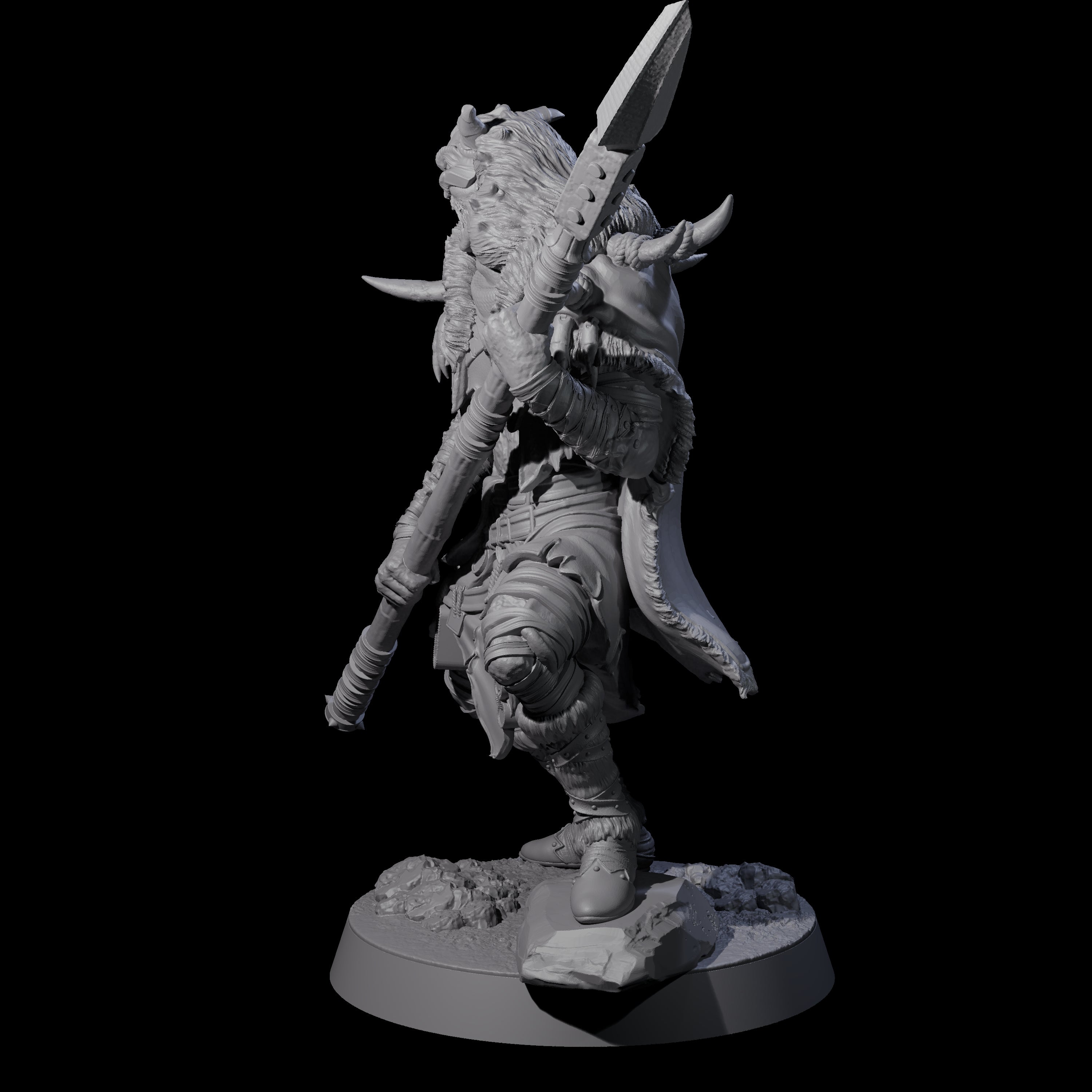 Masked Ice Clan Warrior D Miniature for Dungeons and Dragons, Pathfinder or other TTRPGs