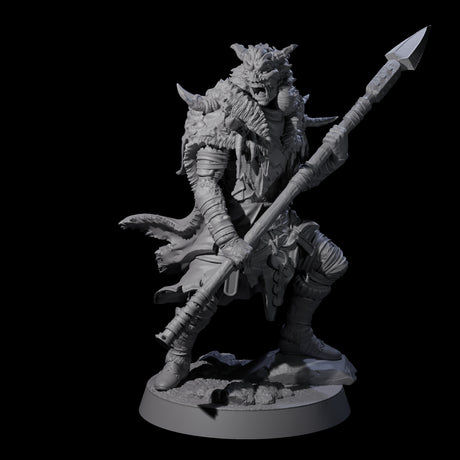 Masked Ice Clan Warrior D Miniature for Dungeons and Dragons, Pathfinder or other TTRPGs