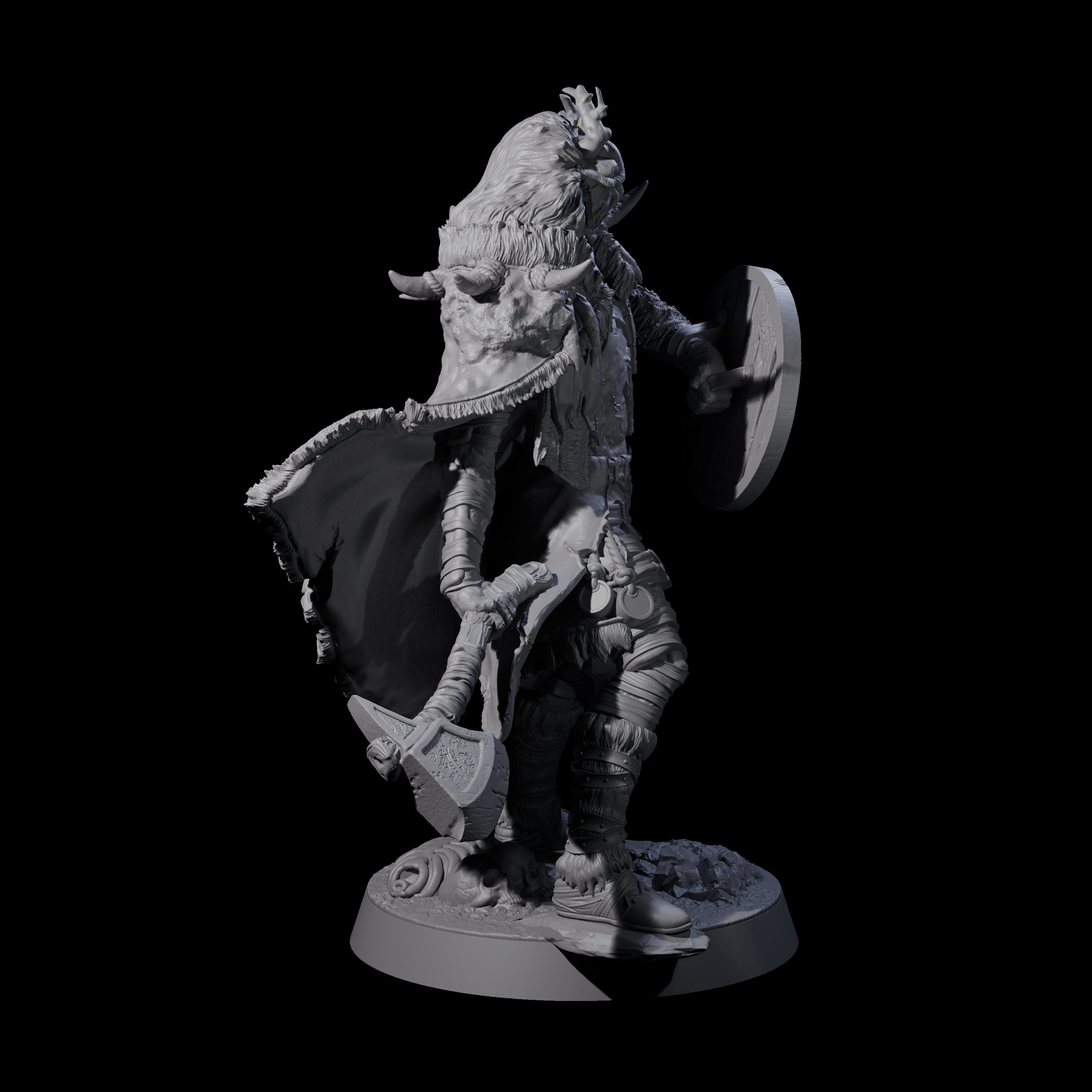 Masked Ice Clan Warrior E Miniature for Dungeons and Dragons, Pathfinder or other TTRPGs