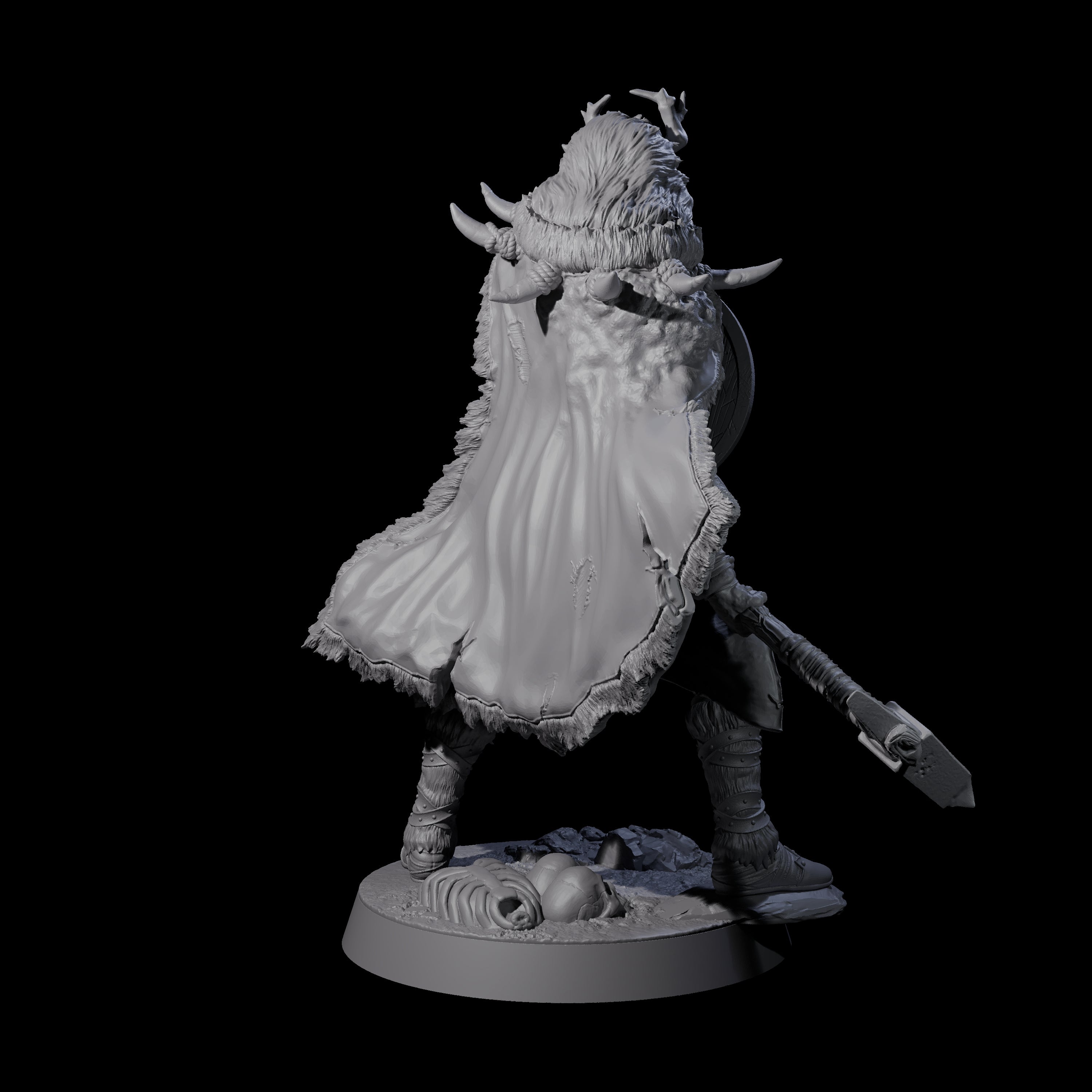 Masked Ice Clan Warrior E Miniature for Dungeons and Dragons, Pathfinder or other TTRPGs