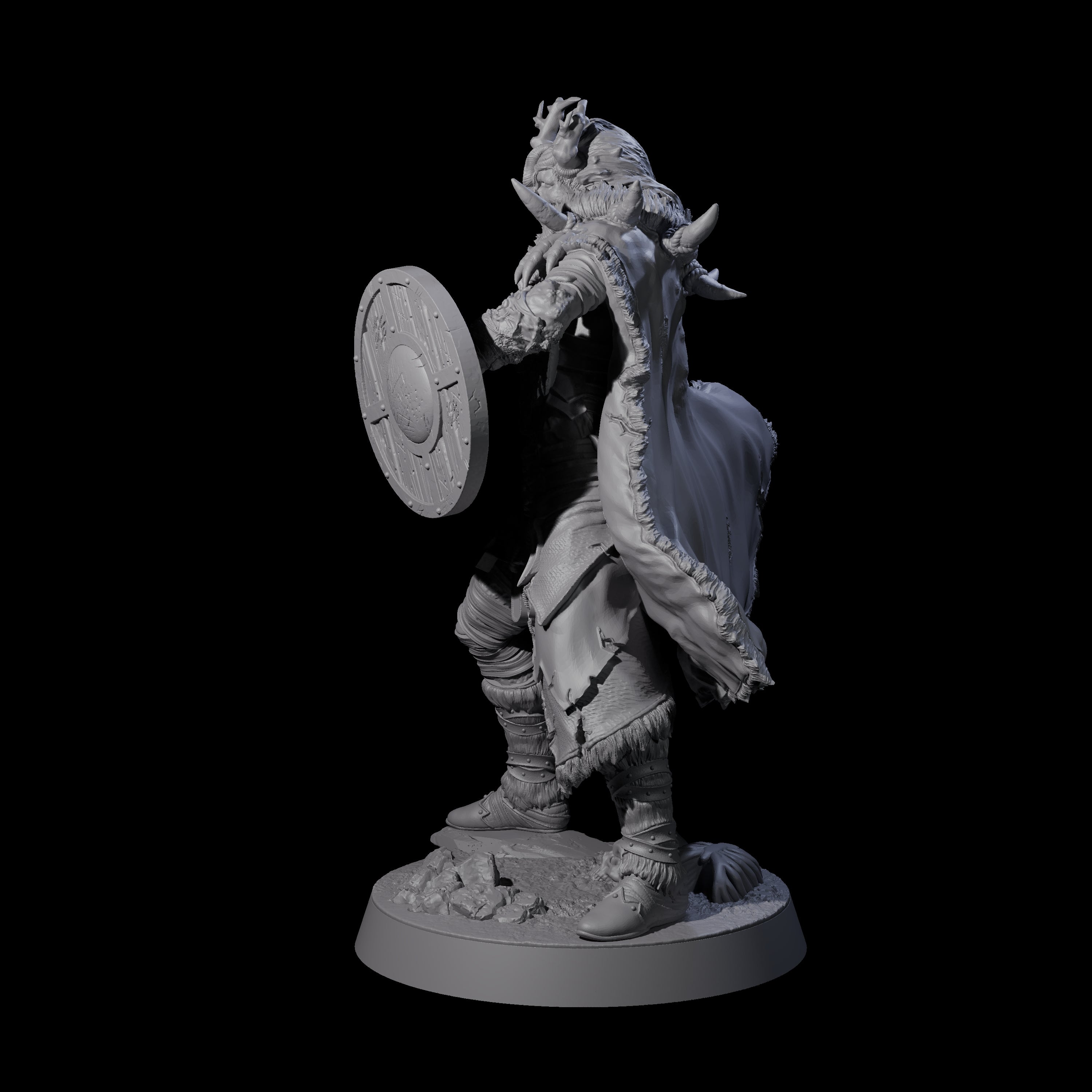 Masked Ice Clan Warrior E Miniature for Dungeons and Dragons, Pathfinder or other TTRPGs