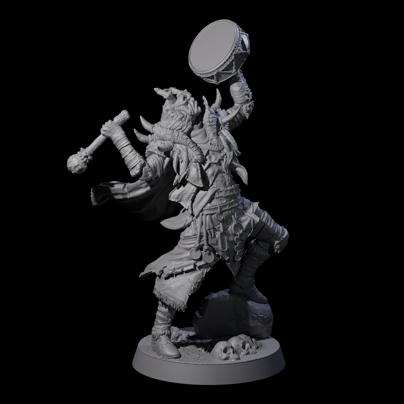 Masked Ice Clan Warrior F Miniature for Dungeons and Dragons, Pathfinder or other TTRPGs