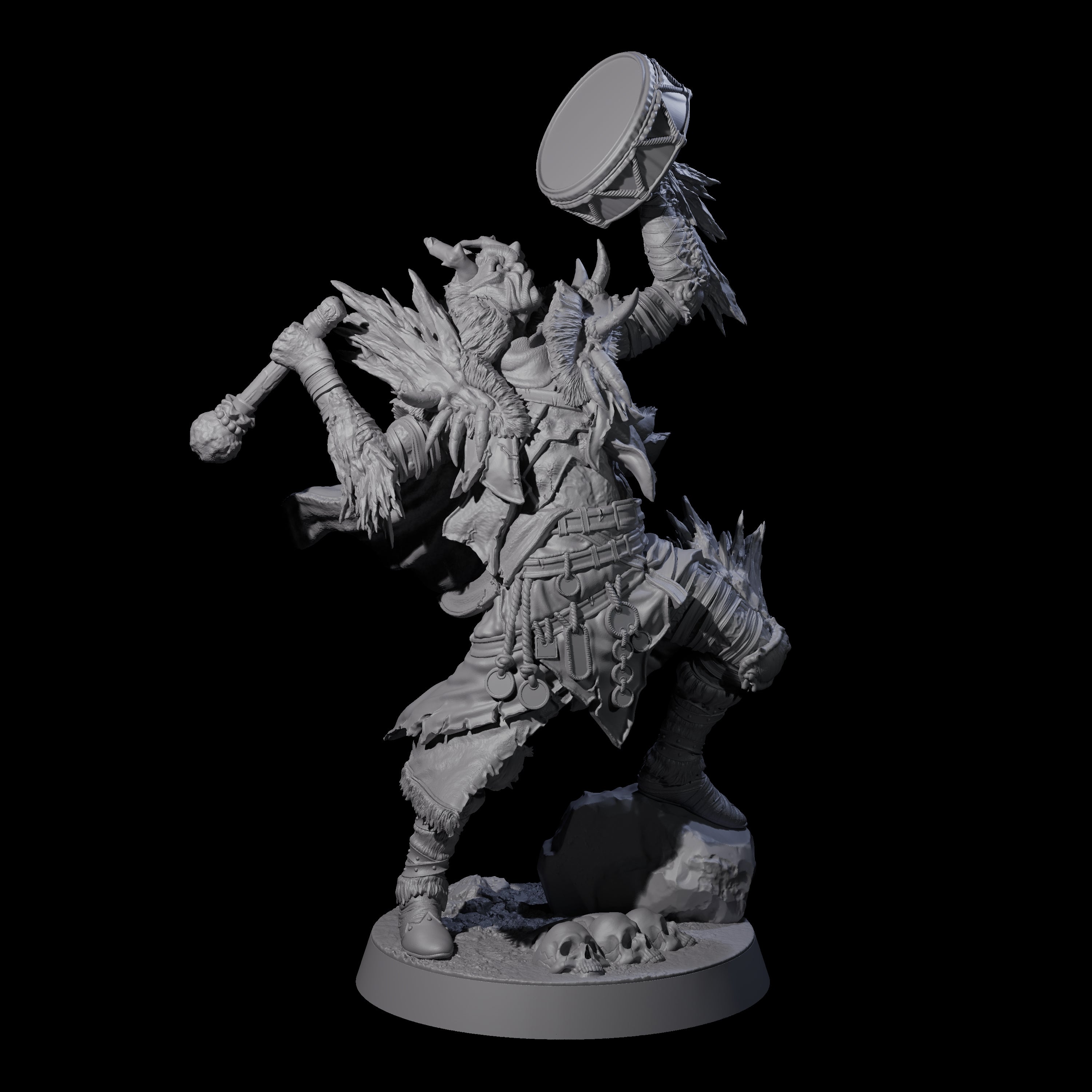 Masked Ice Clan Warrior F Miniature for Dungeons and Dragons, Pathfinder or other TTRPGs