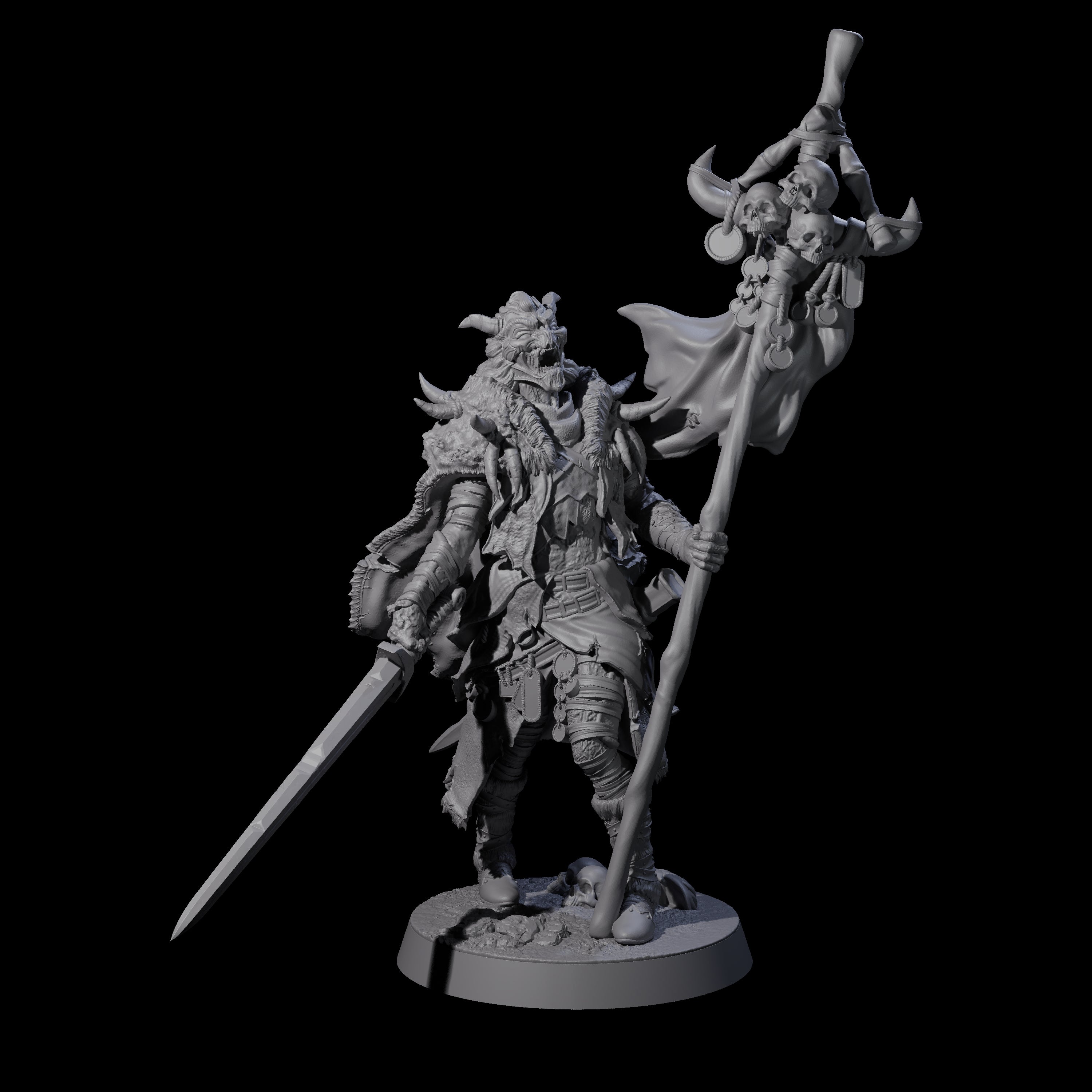 Masked Ice Clan Warrior G Miniature for Dungeons and Dragons, Pathfinder or other TTRPGs