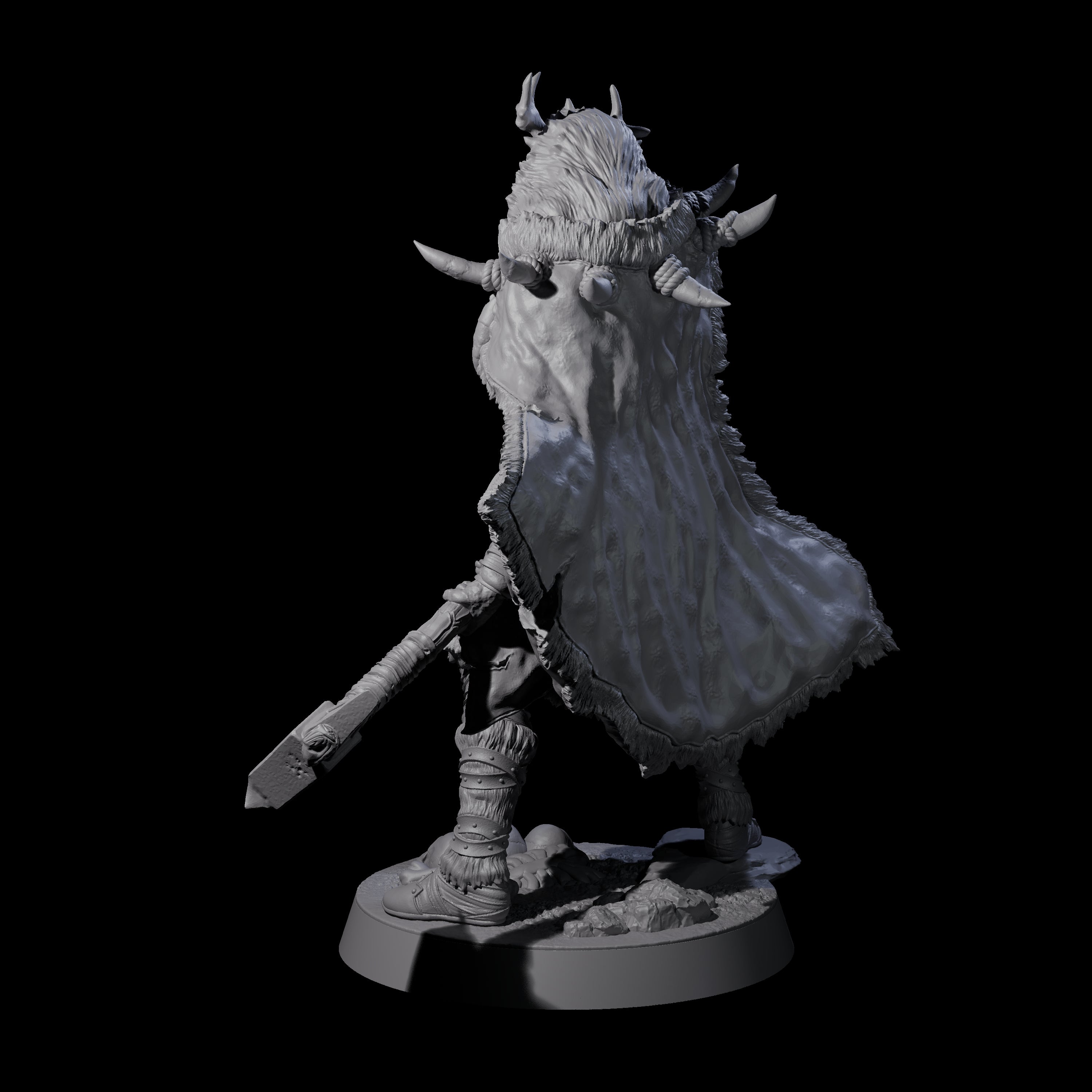 Masked Ice Clan Warrior H Miniature for Dungeons and Dragons, Pathfinder or other TTRPGs