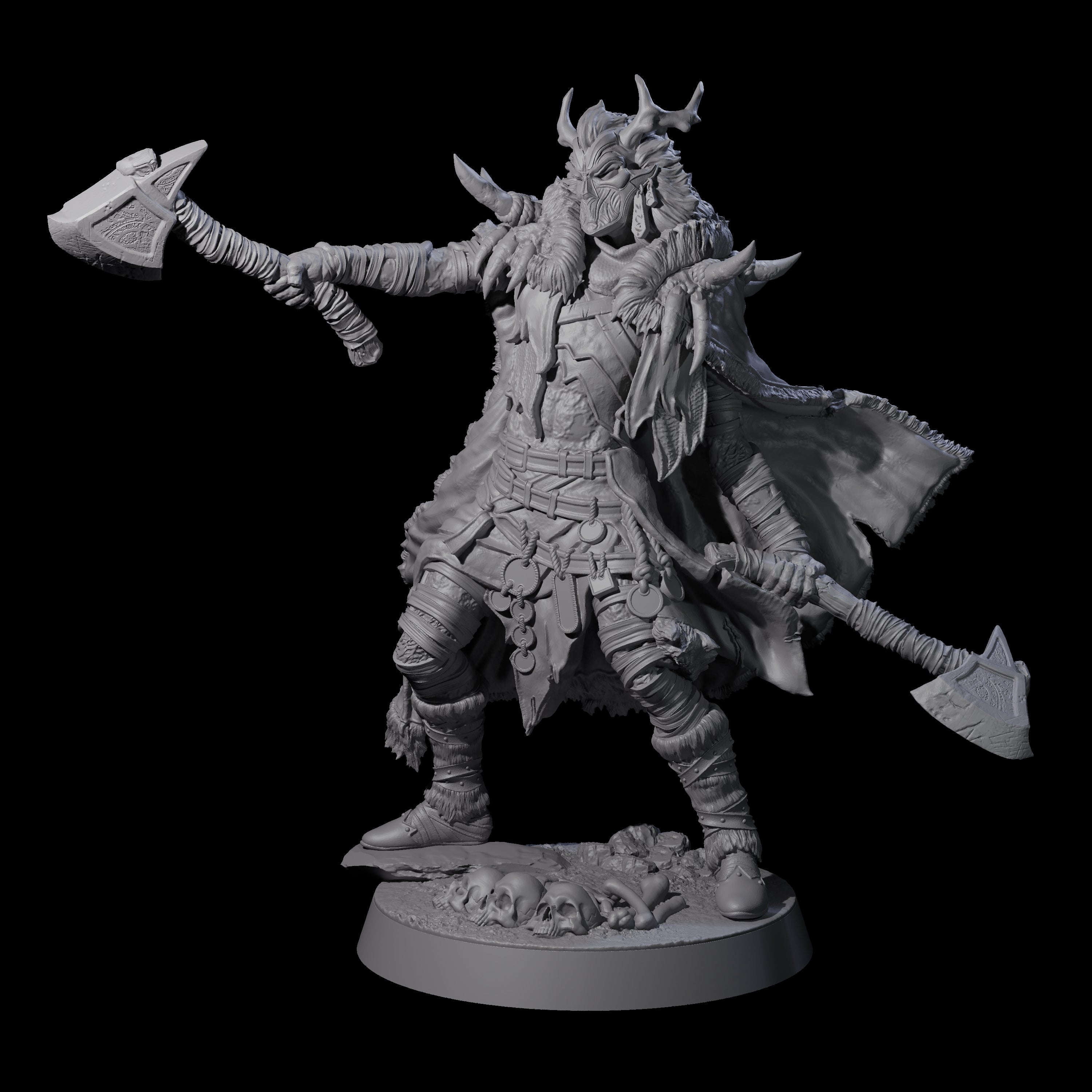 Masked Ice Clan Warriors Miniature for Dungeons and Dragons, Pathfinder or other TTRPGs