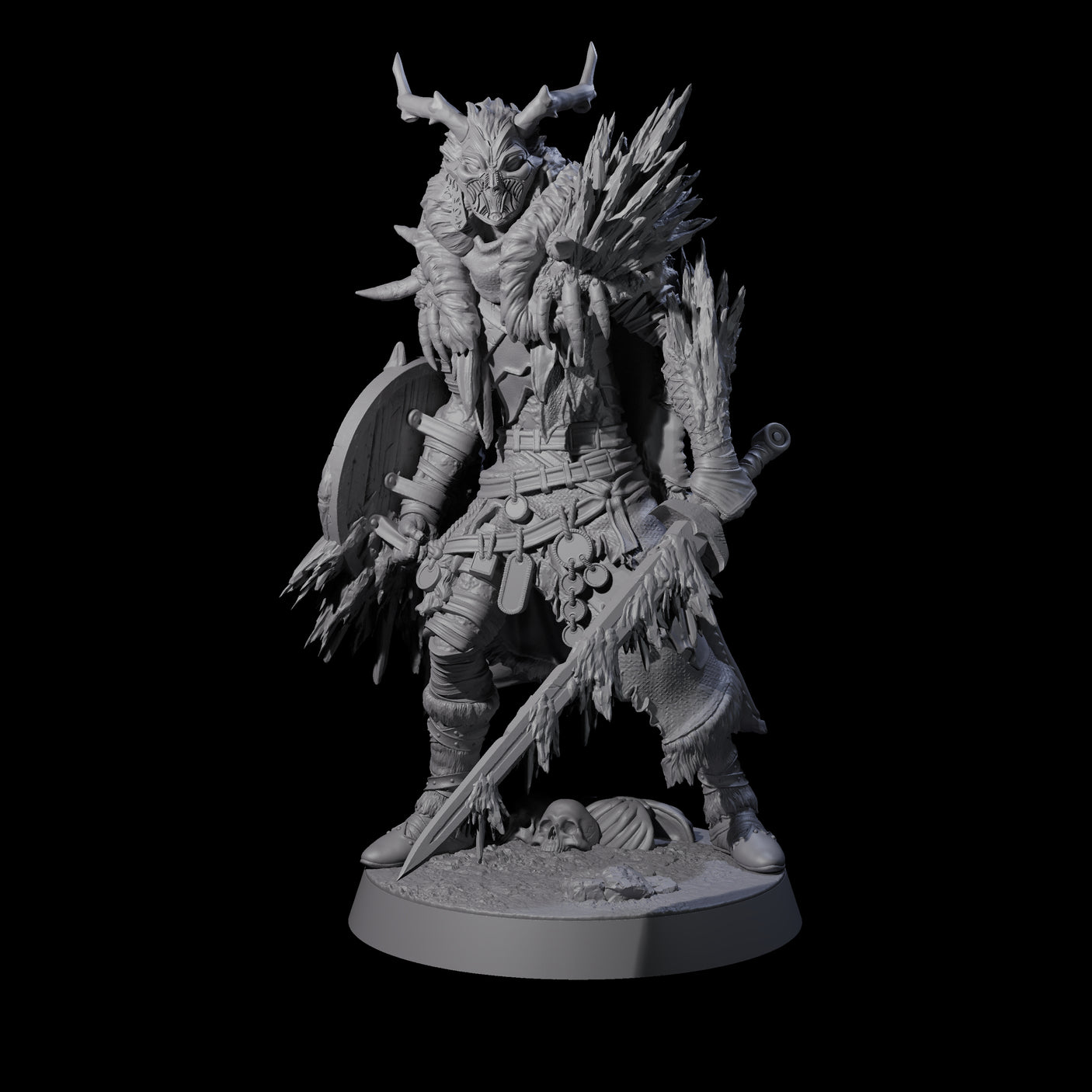 Masked Ice Clan Warriors Miniature for Dungeons and Dragons, Pathfinder or other TTRPGs