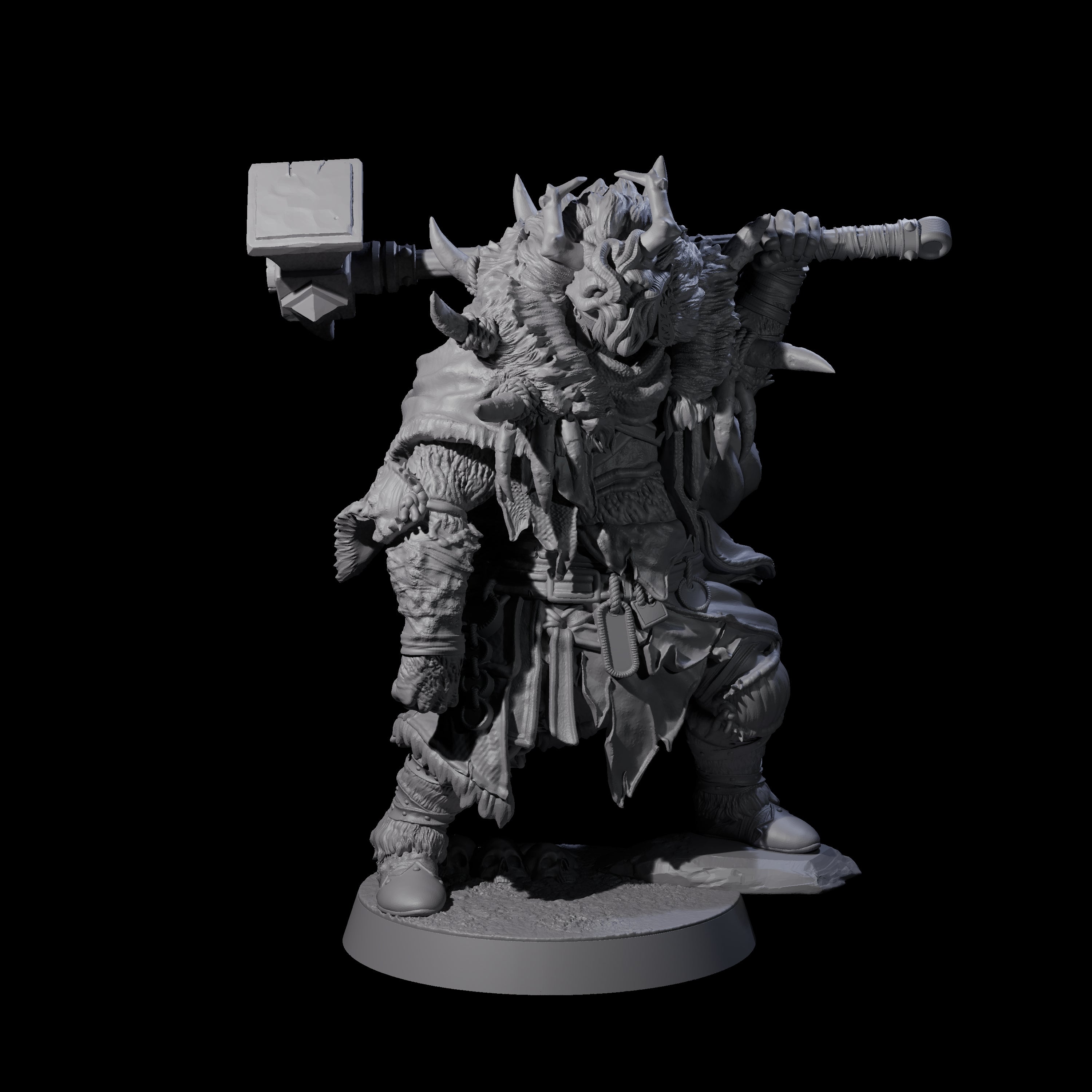 Masked Ice Clan Warriors Miniature for Dungeons and Dragons, Pathfinder or other TTRPGs