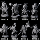 Masked Ice Clan Warriors Miniature for Dungeons and Dragons, Pathfinder or other TTRPGs