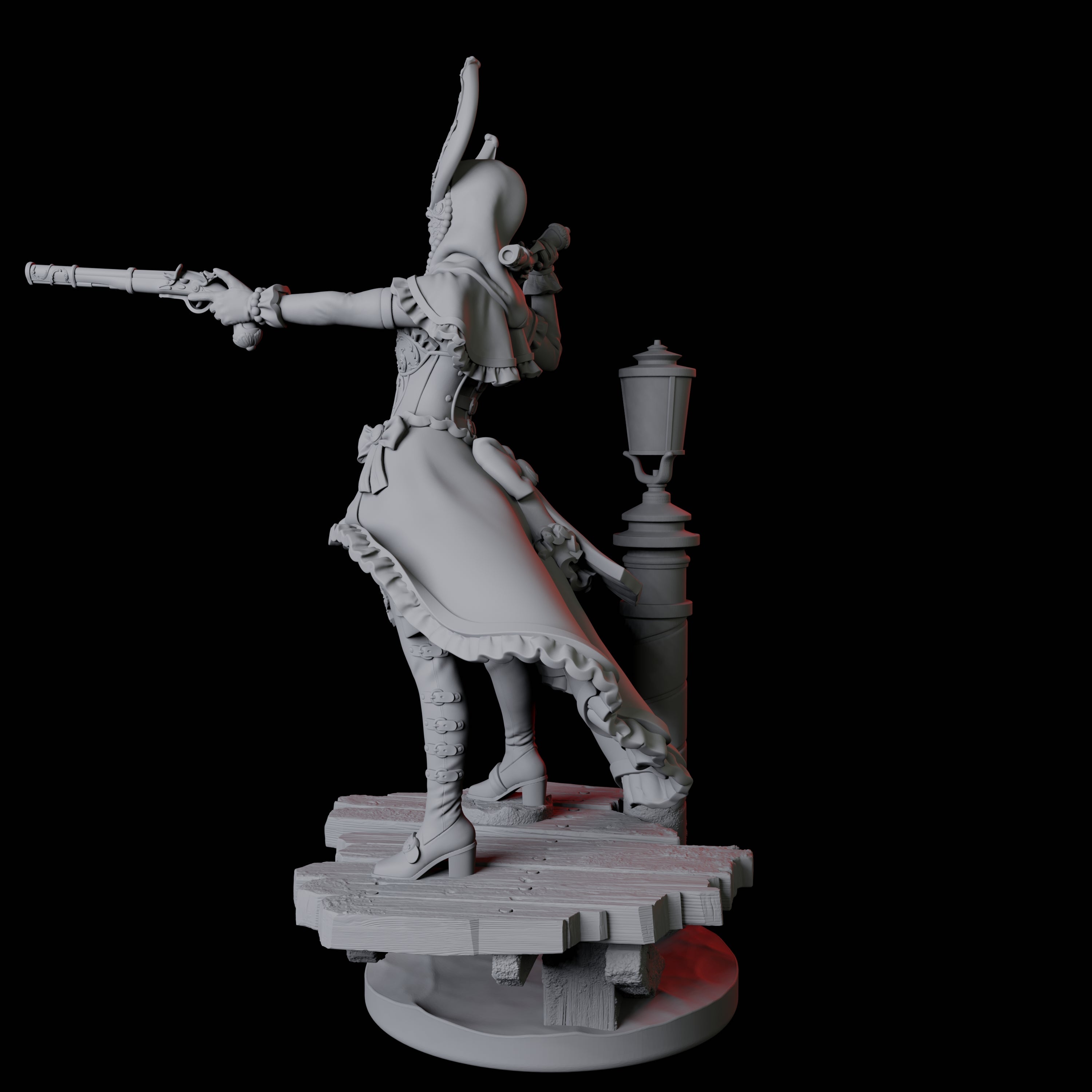 Masked Master Gunslinger Miniature for Dungeons and Dragons, Pathfinder or other TTRPGs