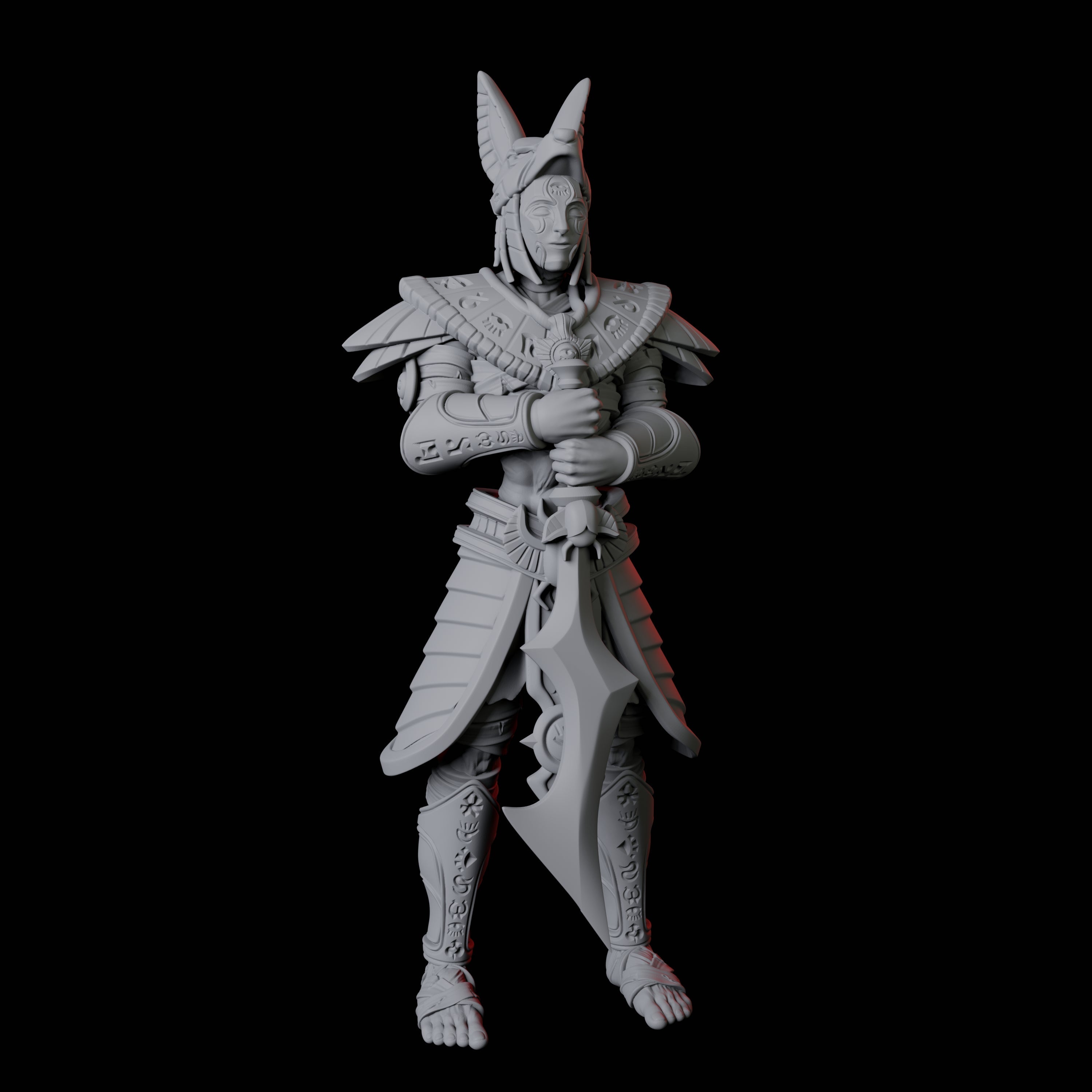 Masked Pharaoh Guard B Miniature for Dungeons and Dragons, Pathfinder or other TTRPGs