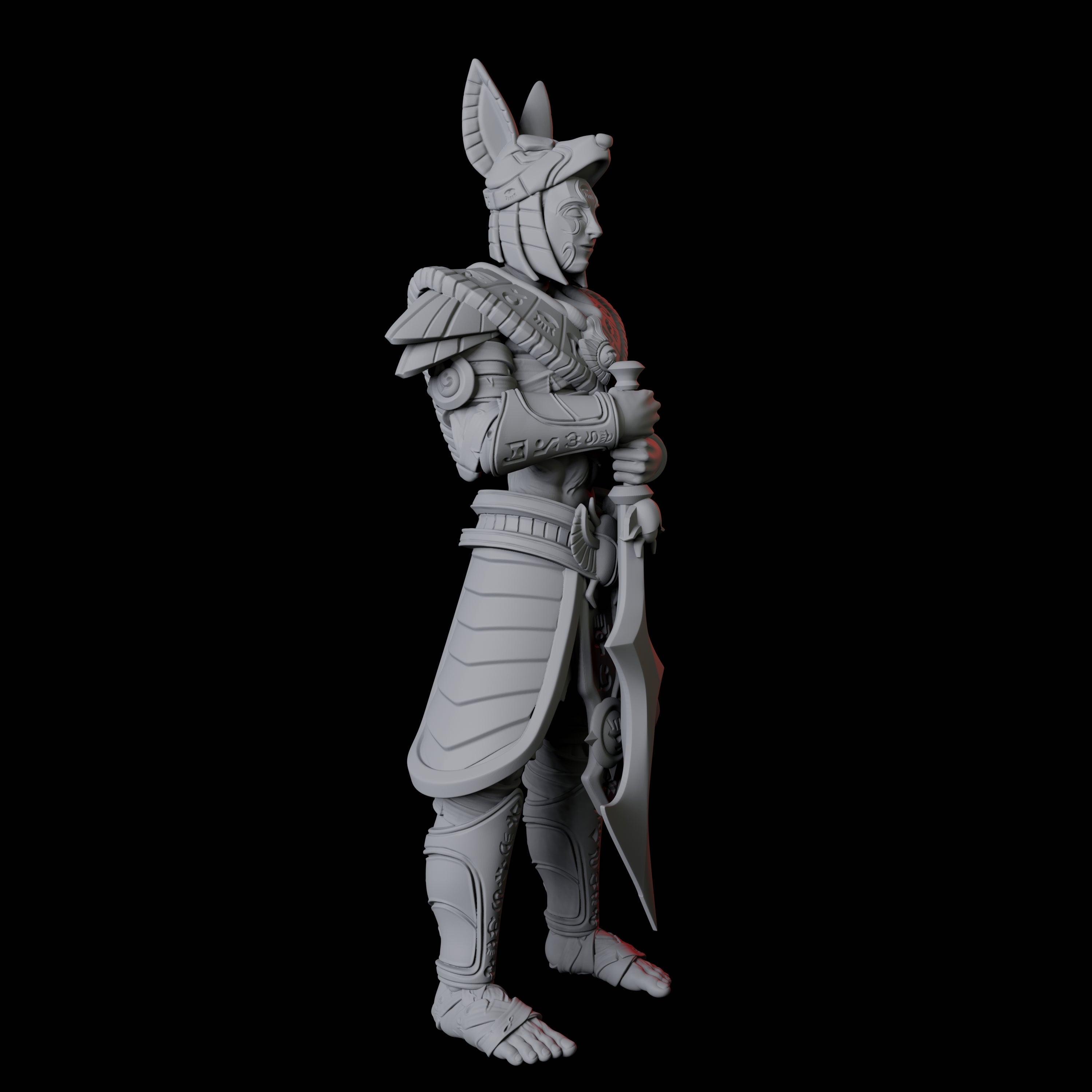 Masked Pharaoh Guard B Miniature for Dungeons and Dragons, Pathfinder or other TTRPGs