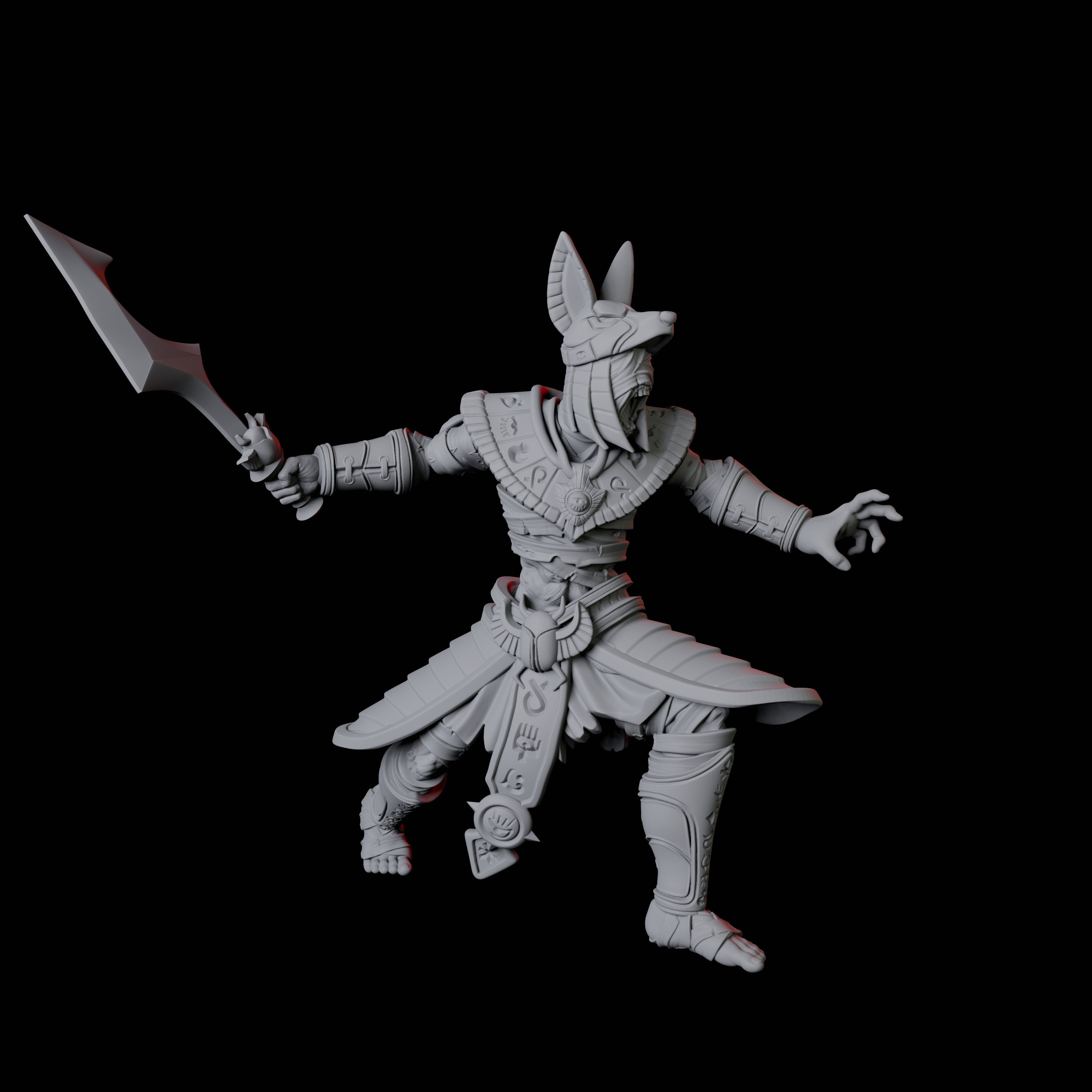 Masked Pharaoh Guard C Miniature for Dungeons and Dragons, Pathfinder or other TTRPGs