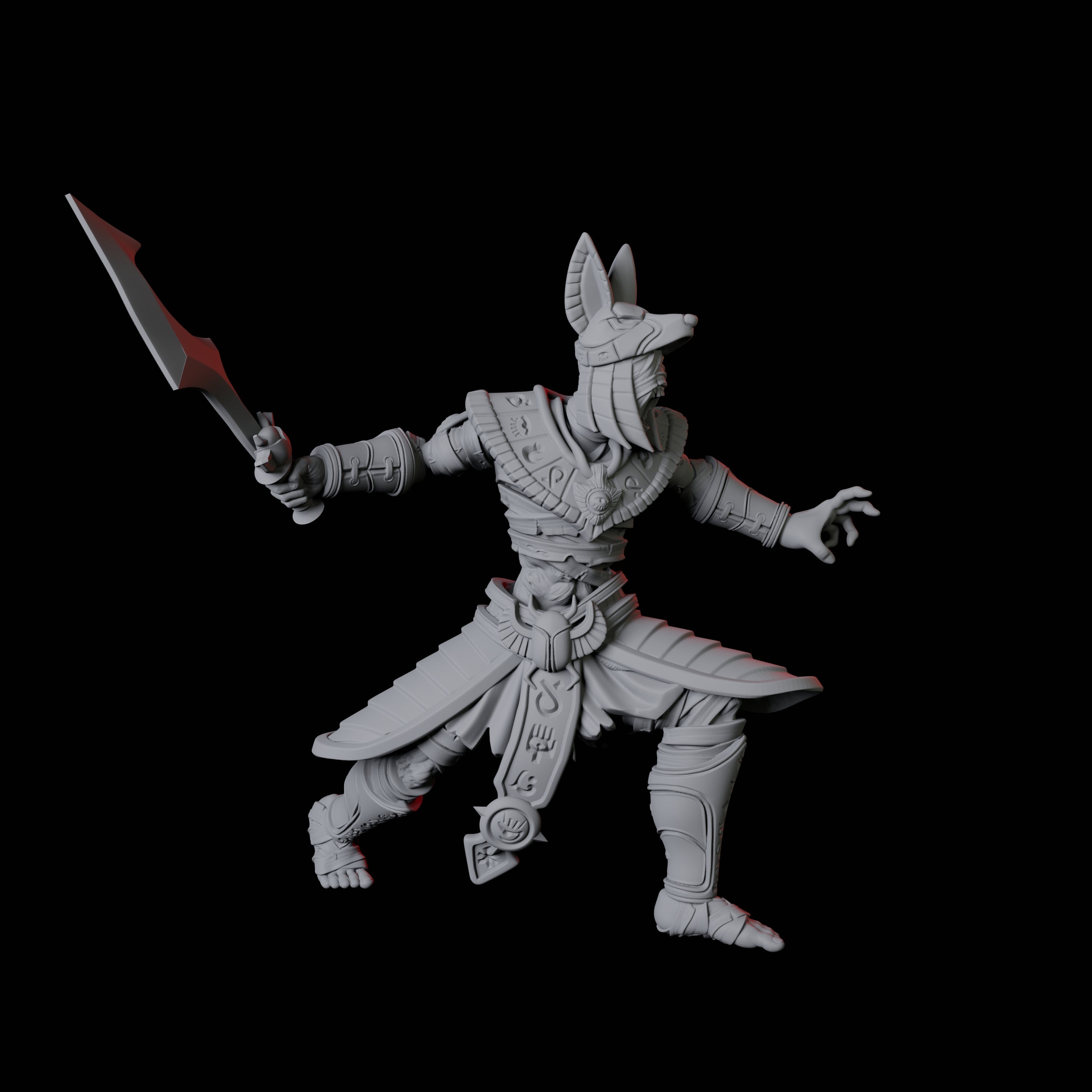 Masked Pharaoh Guard C Miniature for Dungeons and Dragons, Pathfinder or other TTRPGs