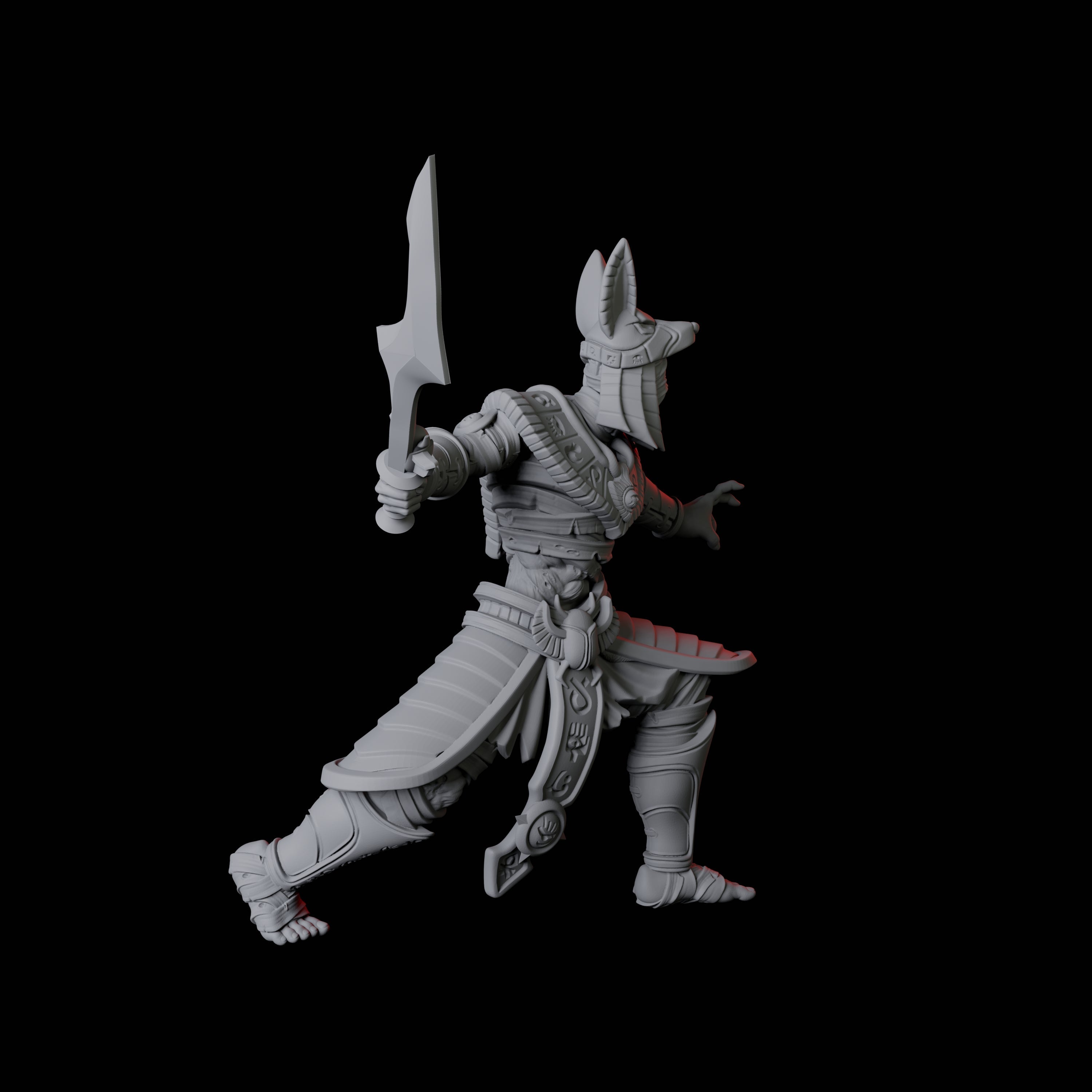 Masked Pharaoh Guard C Miniature for Dungeons and Dragons, Pathfinder or other TTRPGs