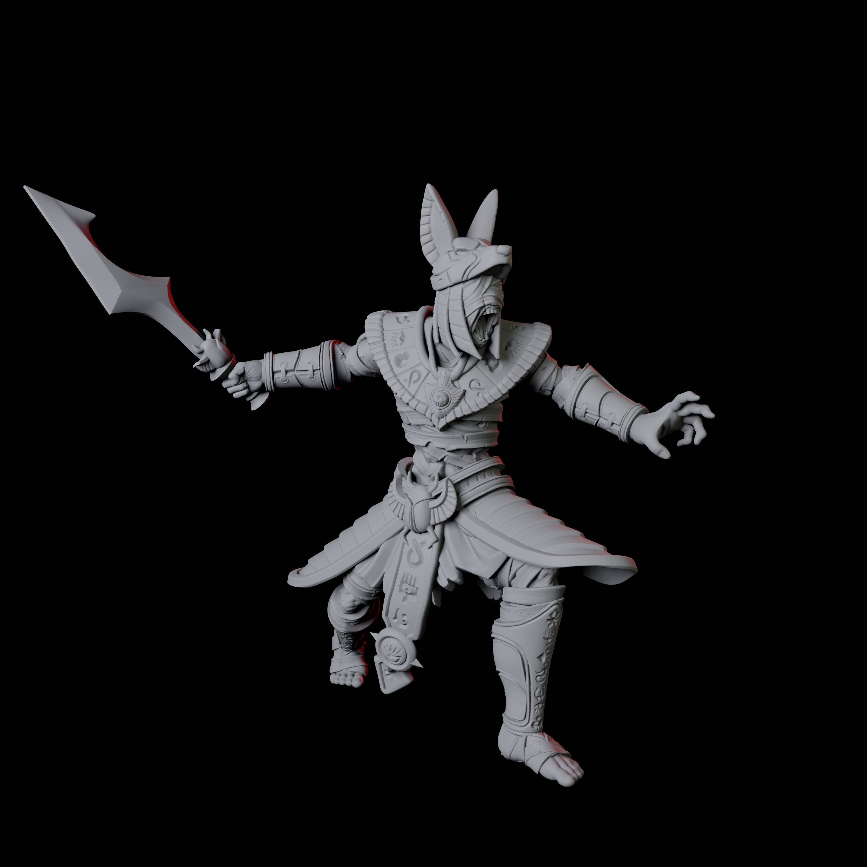 Masked Pharaoh Guard C Miniature for Dungeons and Dragons, Pathfinder or other TTRPGs