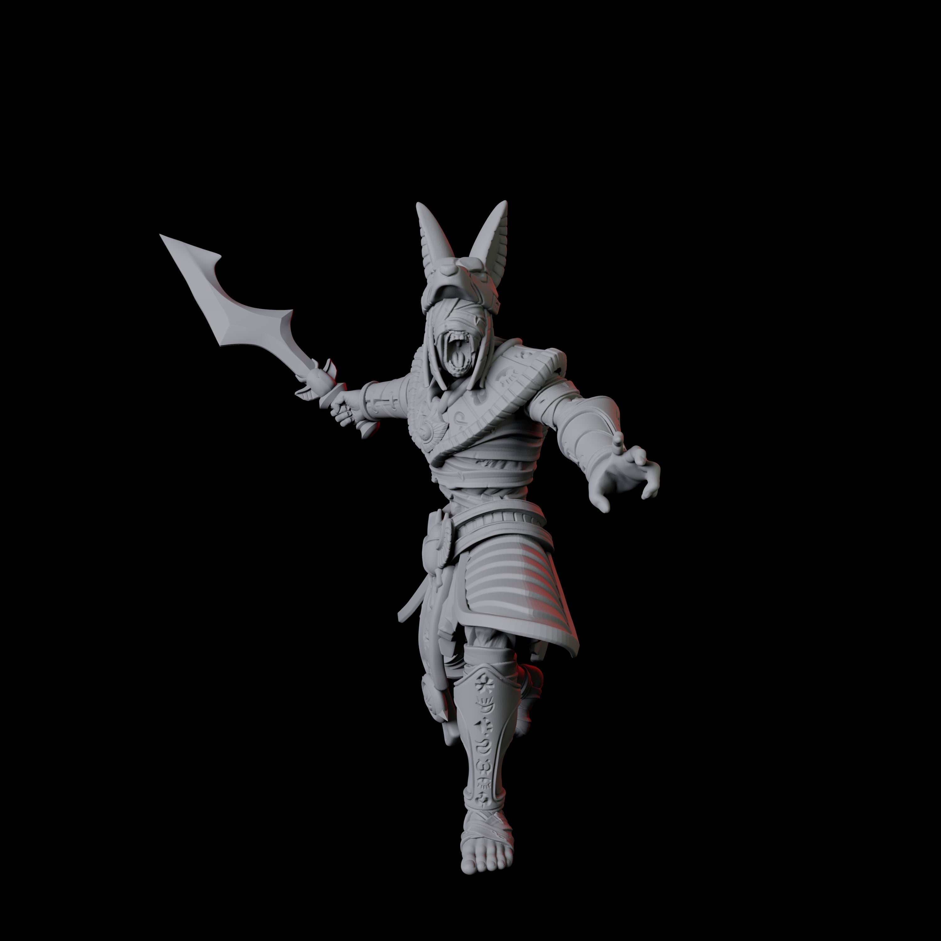 Masked Pharaoh Guard C Miniature for Dungeons and Dragons, Pathfinder or other TTRPGs