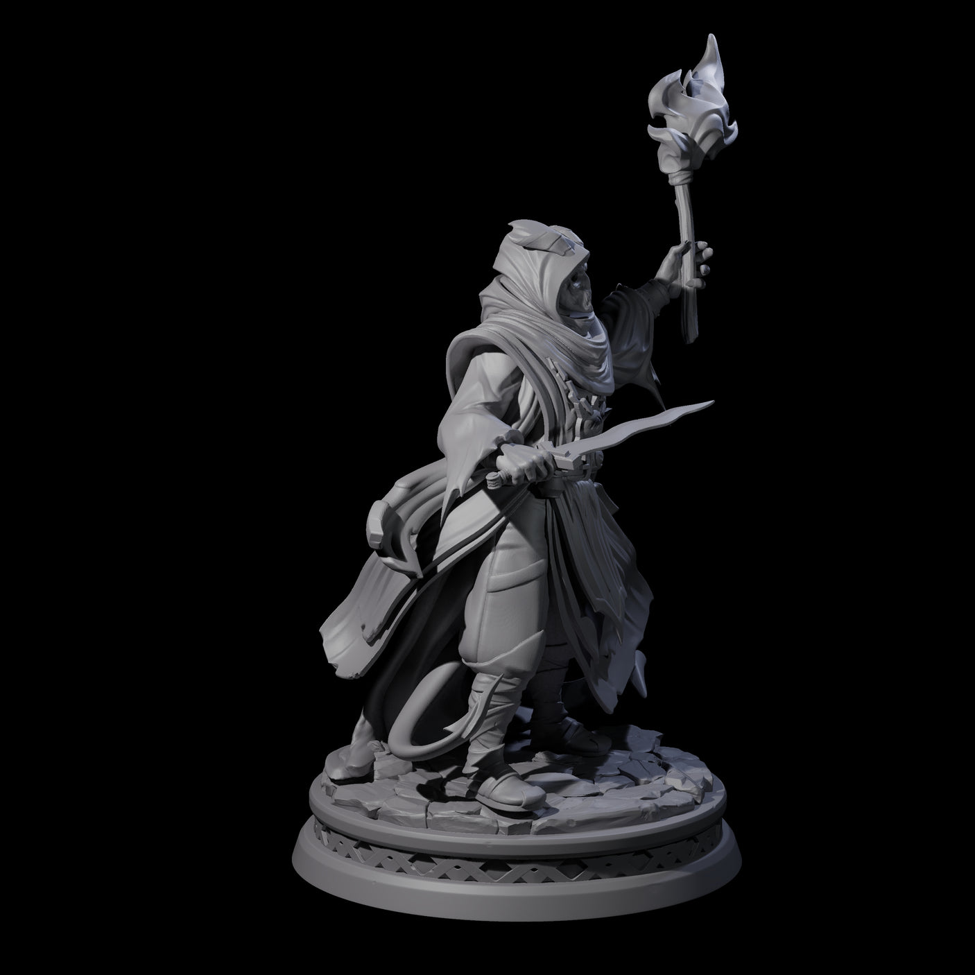 Masked Robed Cultist C Miniature for Dungeons and Dragons, Pathfinder or other TTRPGs