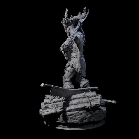 Masked Stag Lord Miniature for Dungeons and Dragons, Pathfinder or other TTRPGs