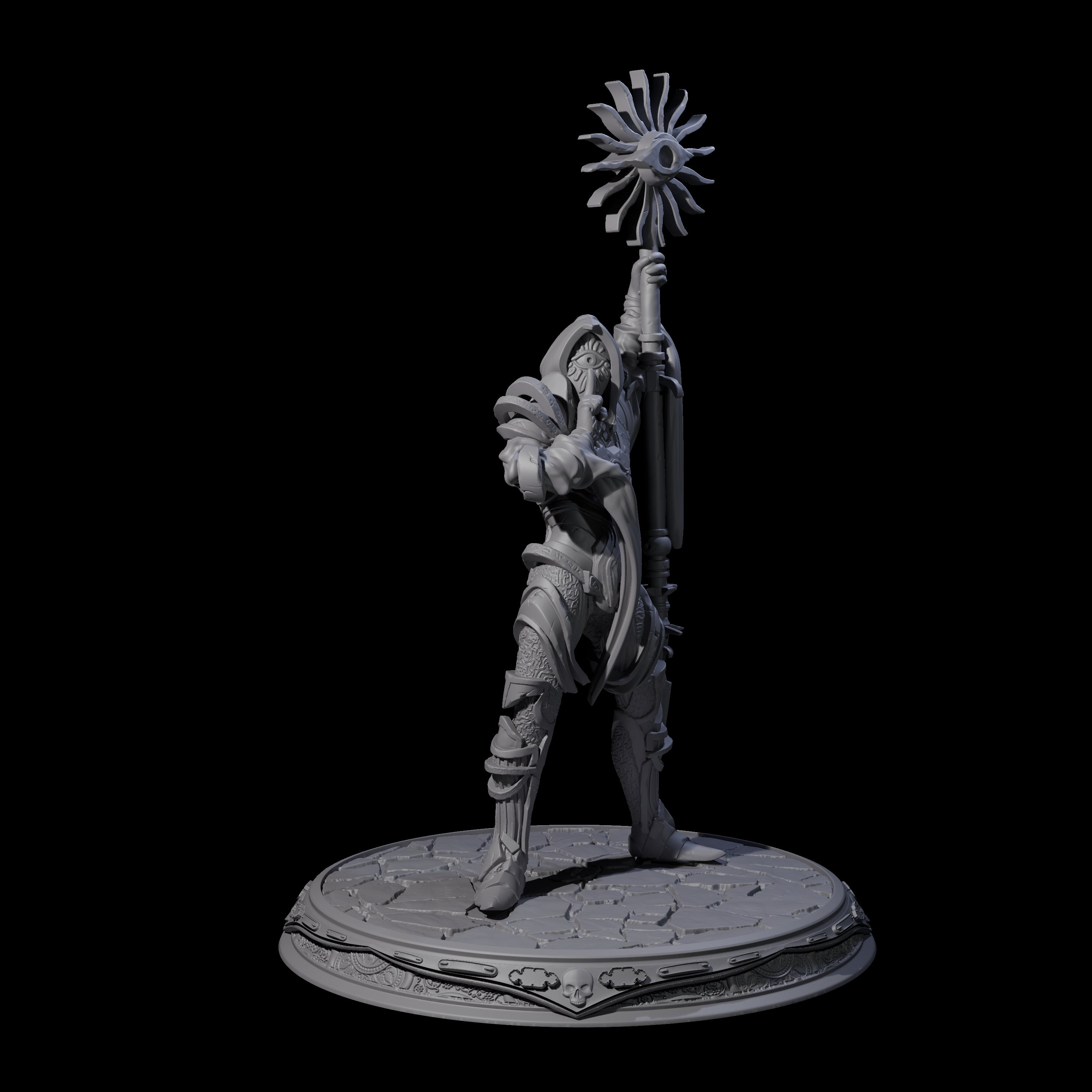 Masked Sun God Zealot Miniature for Dungeons and Dragons, Pathfinder or other TTRPGs