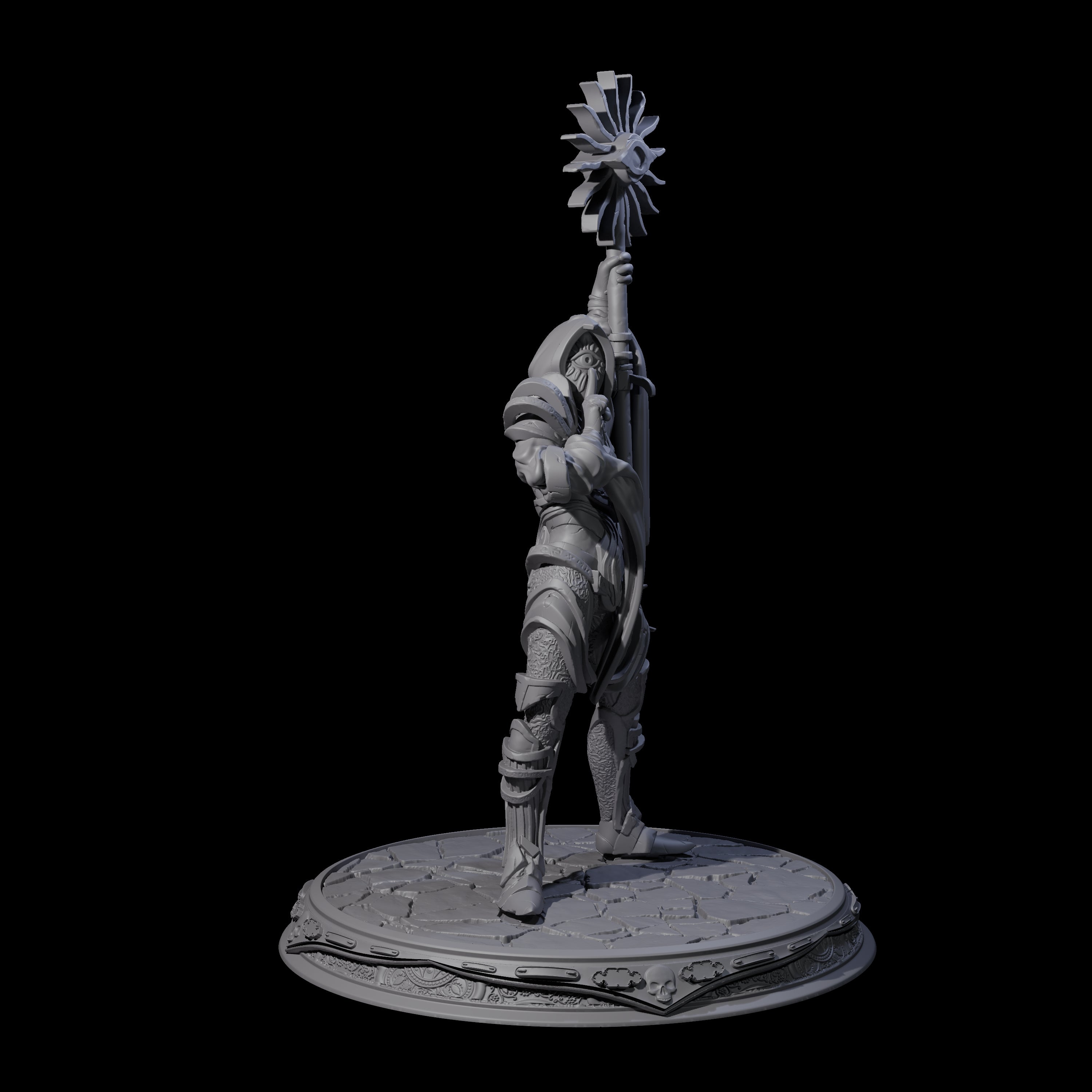 Masked Sun God Zealot Miniature for Dungeons and Dragons, Pathfinder or other TTRPGs