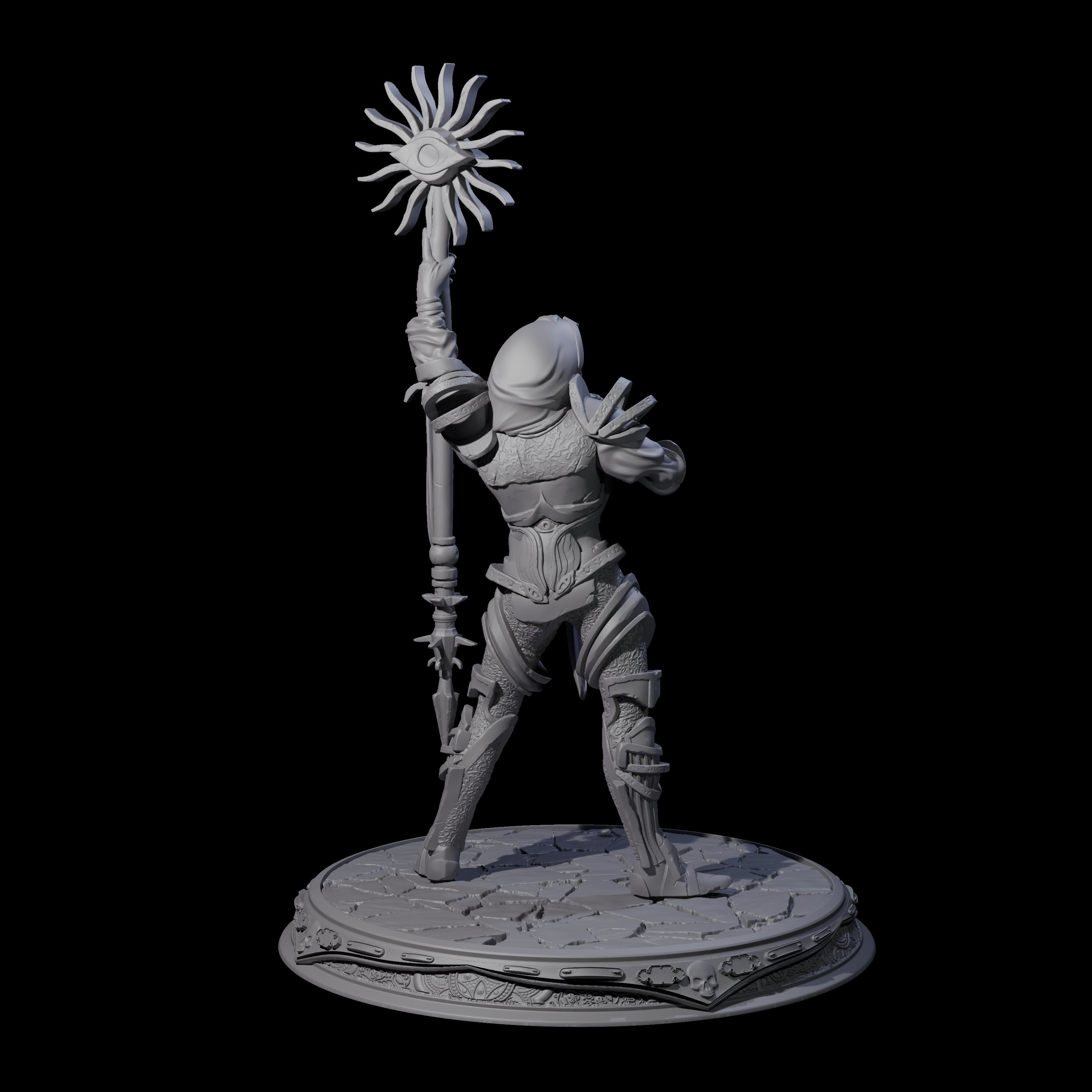 Masked Sun God Zealot Miniature for Dungeons and Dragons, Pathfinder or other TTRPGs