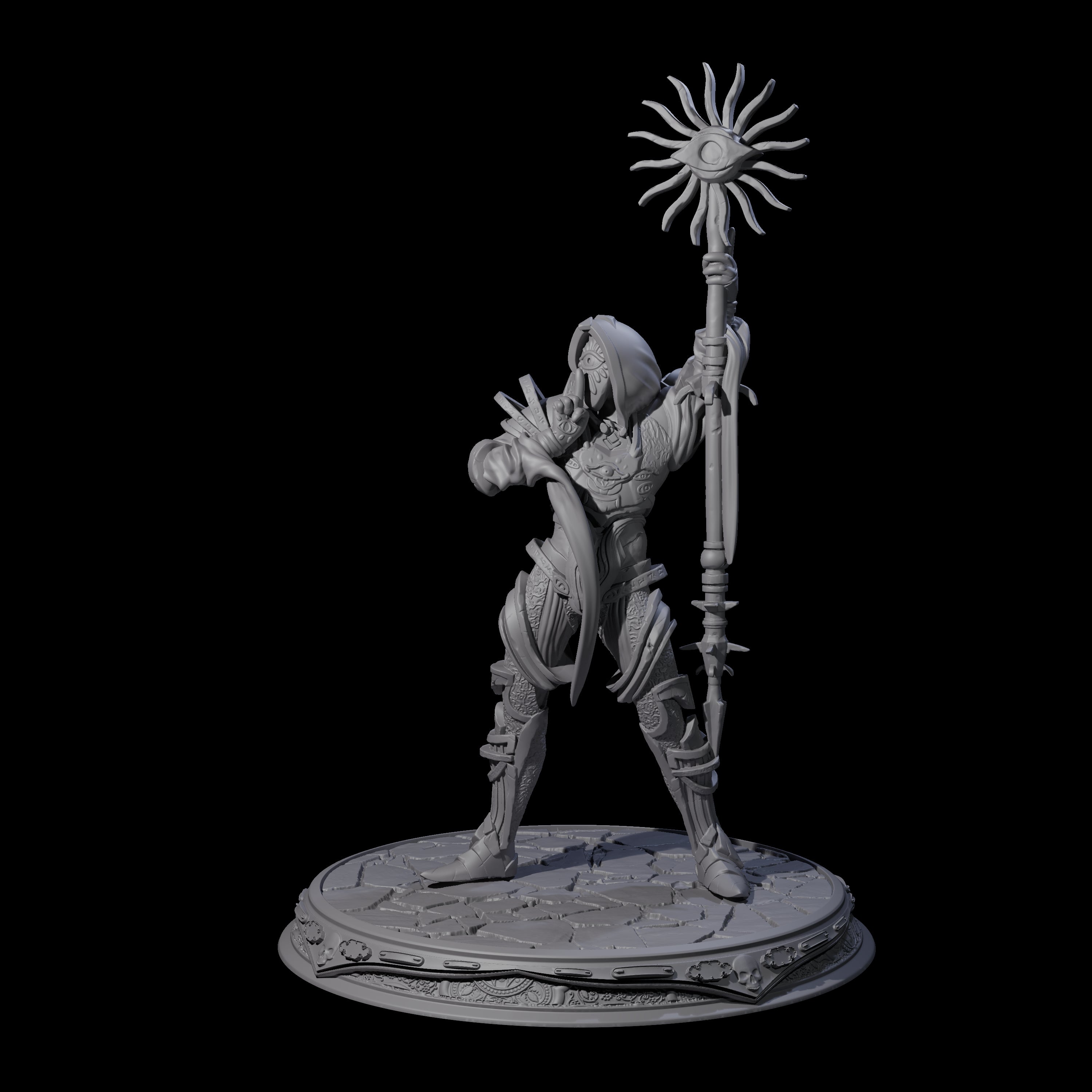 Masked Sun God Zealot Miniature for Dungeons and Dragons, Pathfinder or other TTRPGs