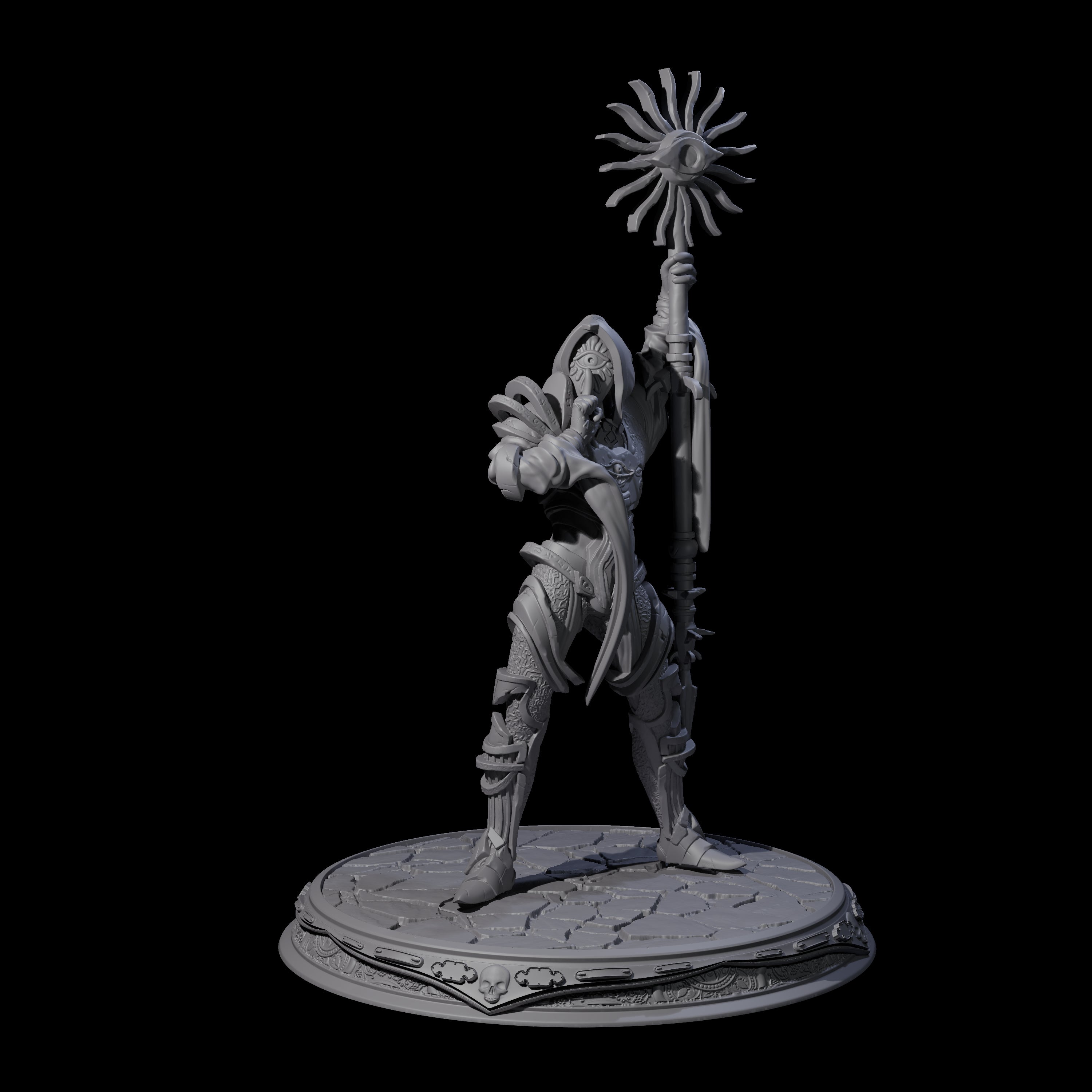 Masked Sun God Zealot Miniature for Dungeons and Dragons, Pathfinder or other TTRPGs