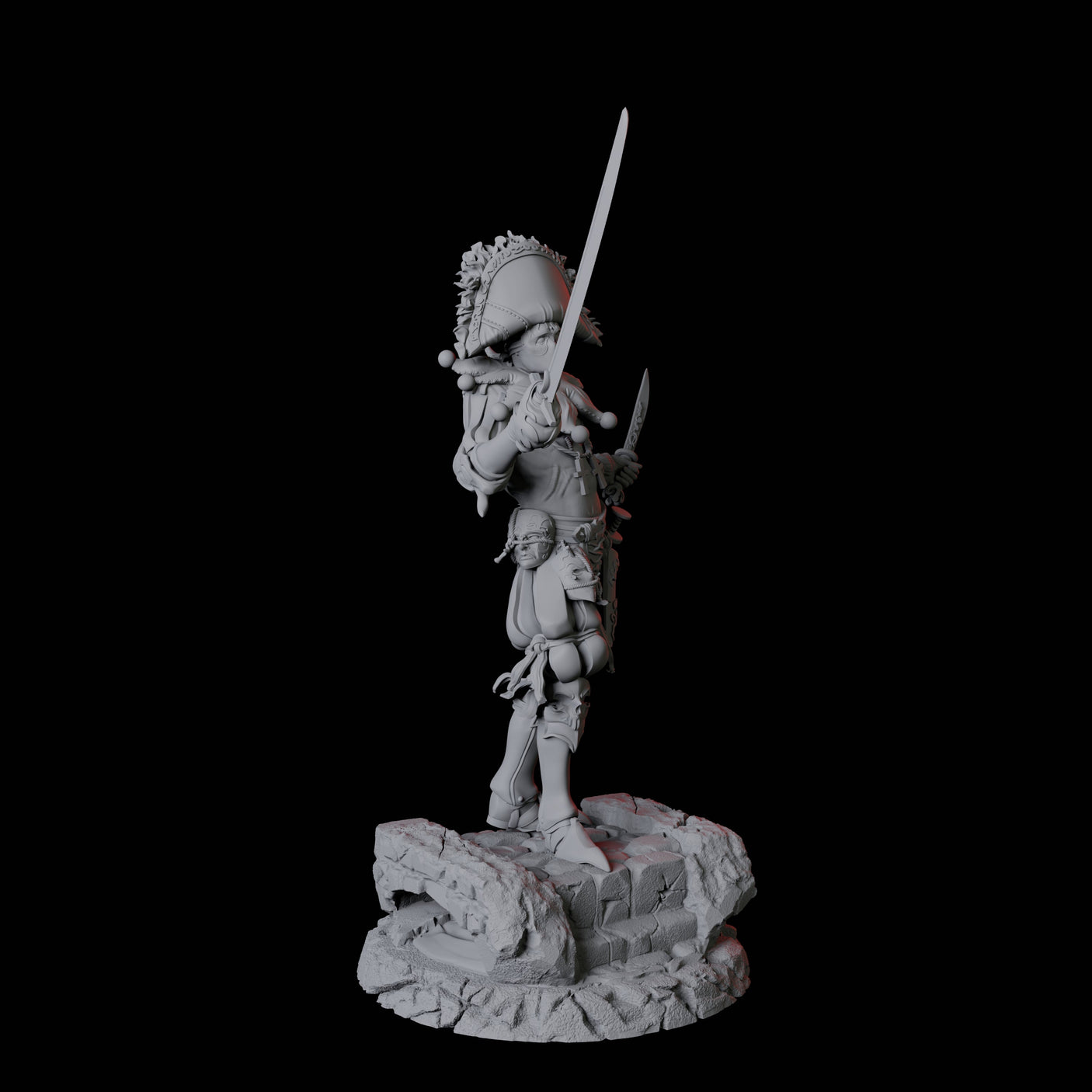 Masked Swordsman A Miniature for Dungeons and Dragons, Pathfinder or other TTRPGs