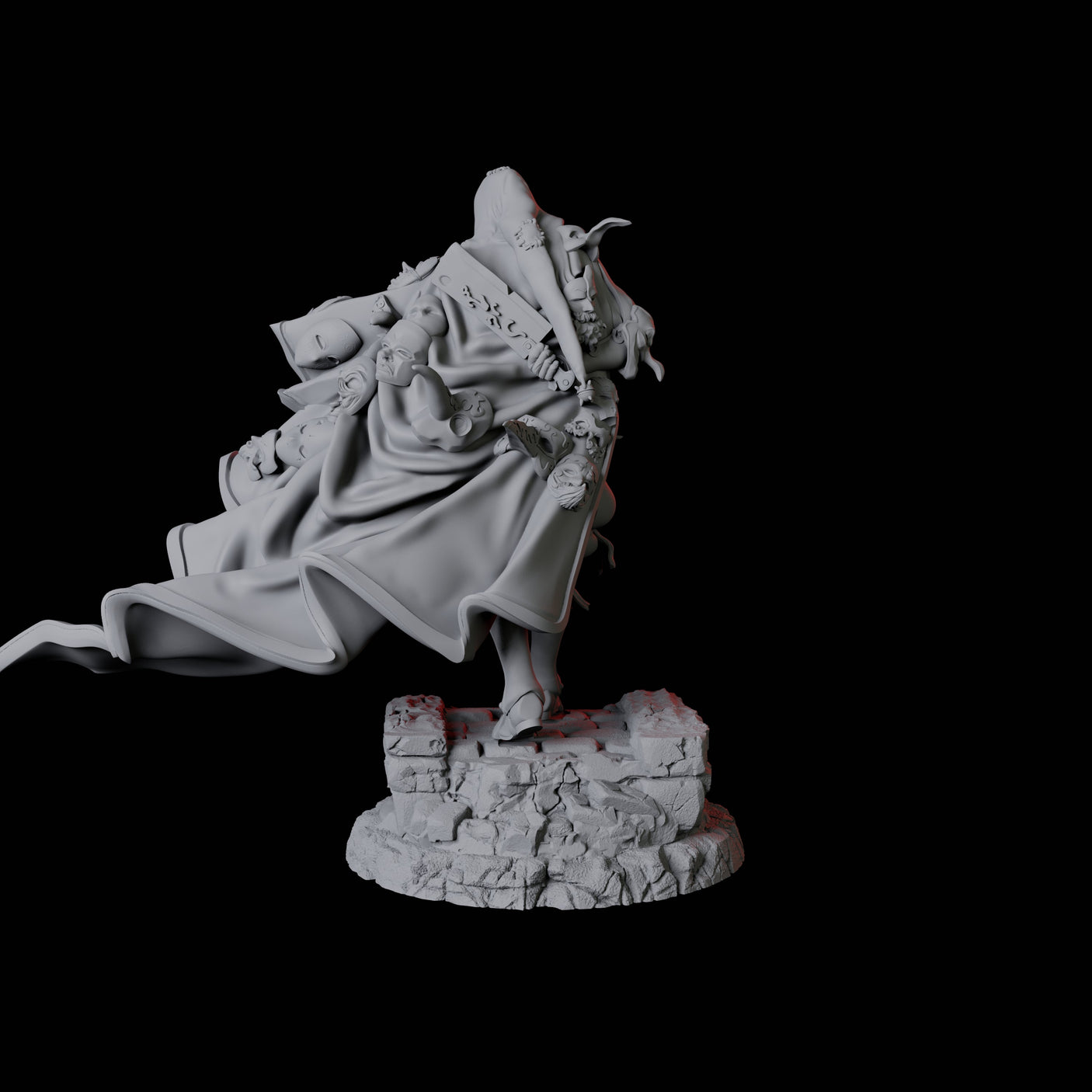 Masked Swordsman B Miniature for Dungeons and Dragons, Pathfinder or other TTRPGs