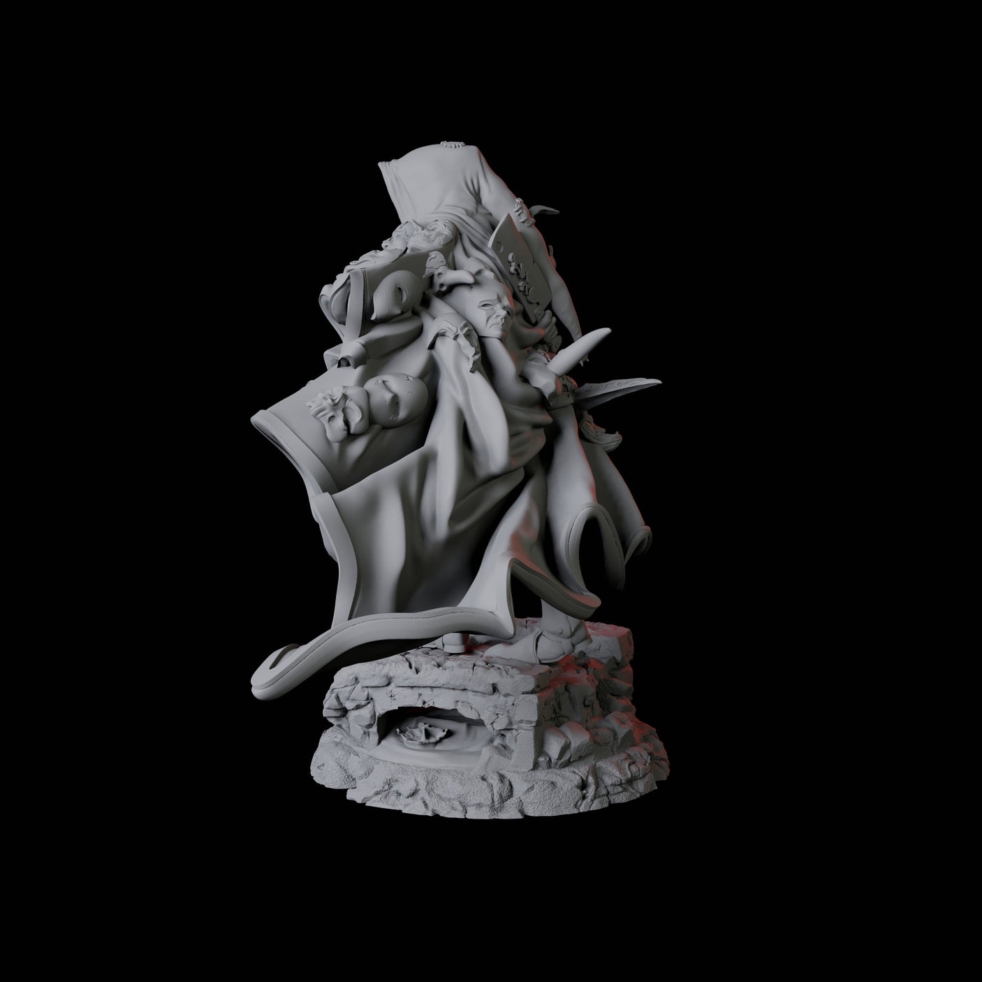 Masked Swordsman B Miniature for Dungeons and Dragons, Pathfinder or other TTRPGs