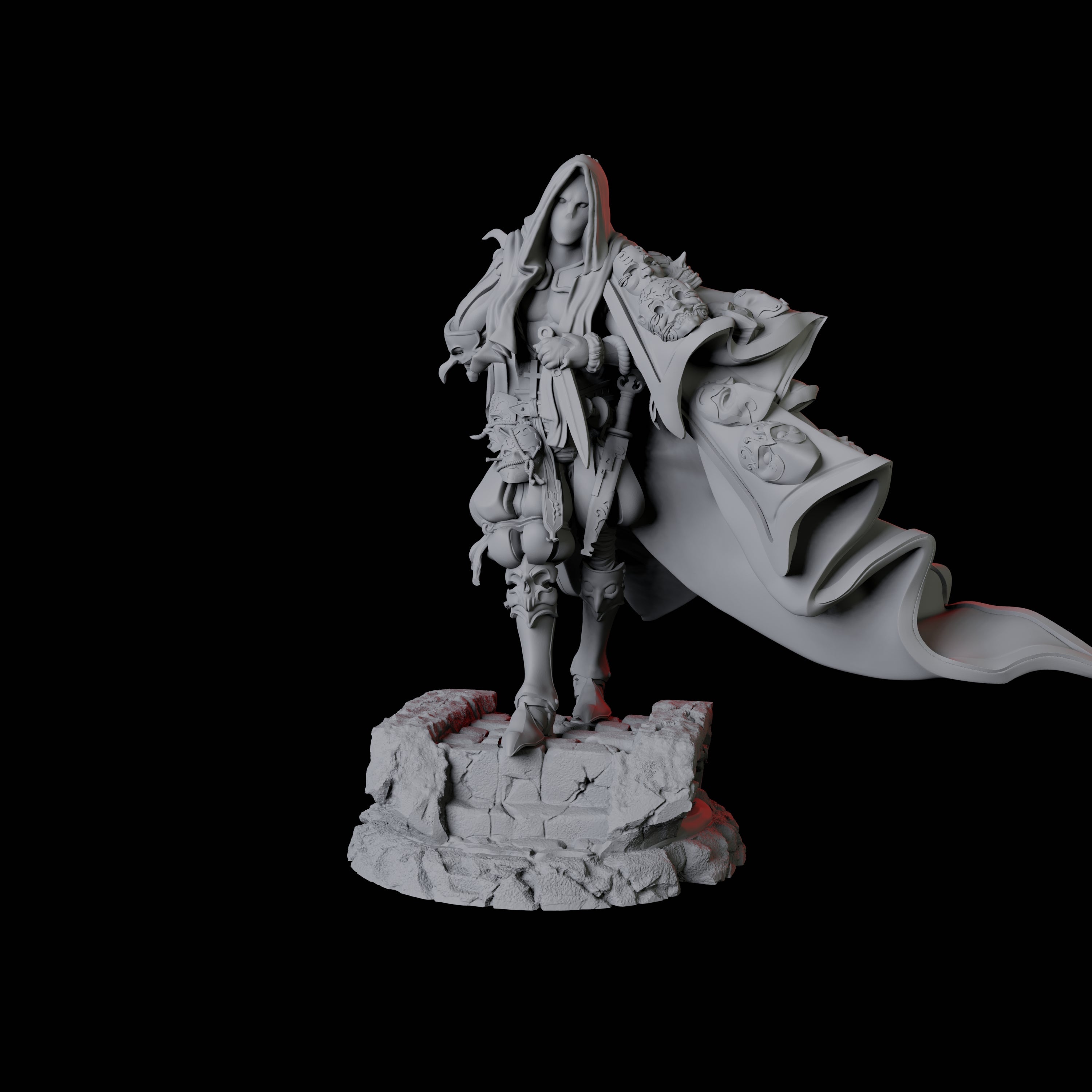 Masked Swordsman B Miniature for Dungeons and Dragons, Pathfinder or other TTRPGs