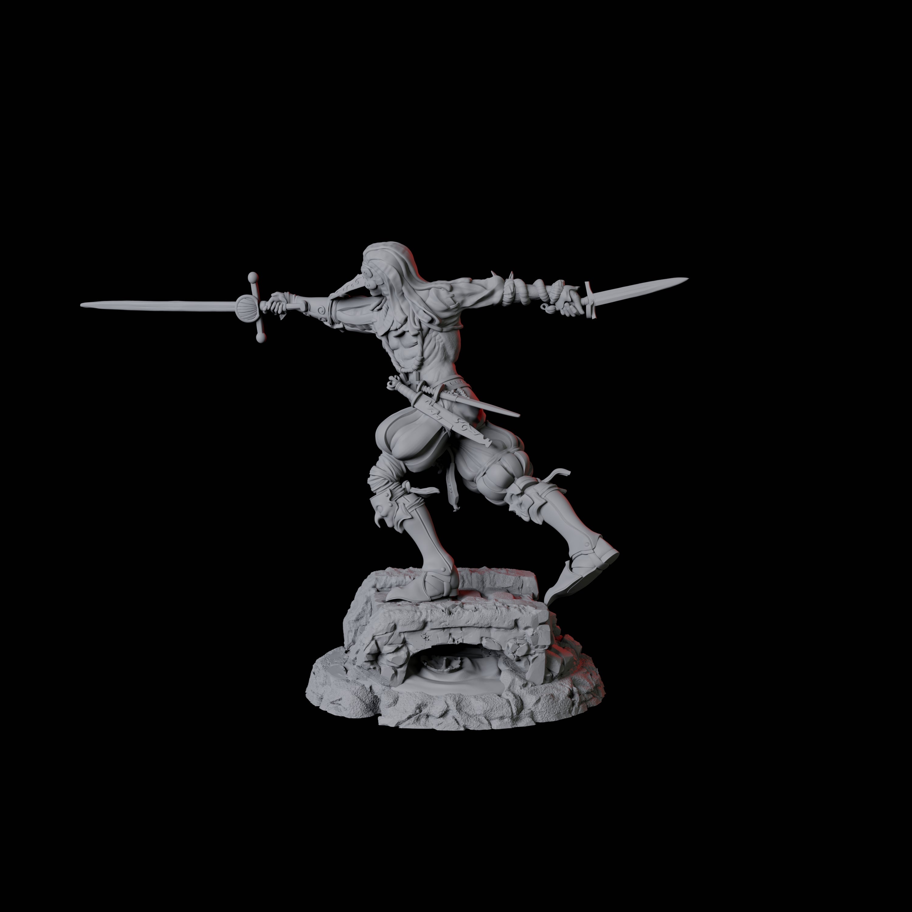 Masked Swordsman C Miniature for Dungeons and Dragons, Pathfinder or other TTRPGs