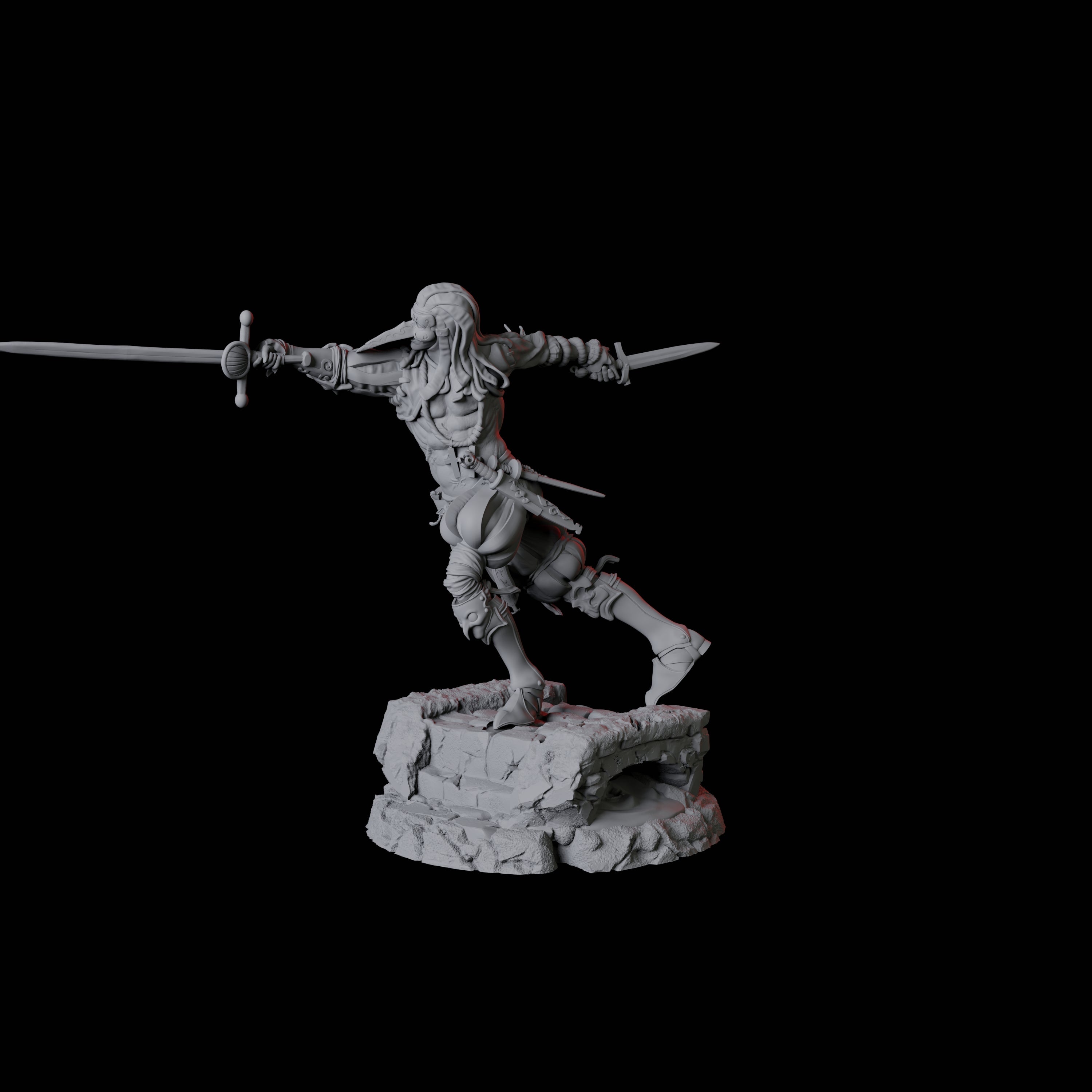 Masked Swordsman C Miniature for Dungeons and Dragons, Pathfinder or other TTRPGs
