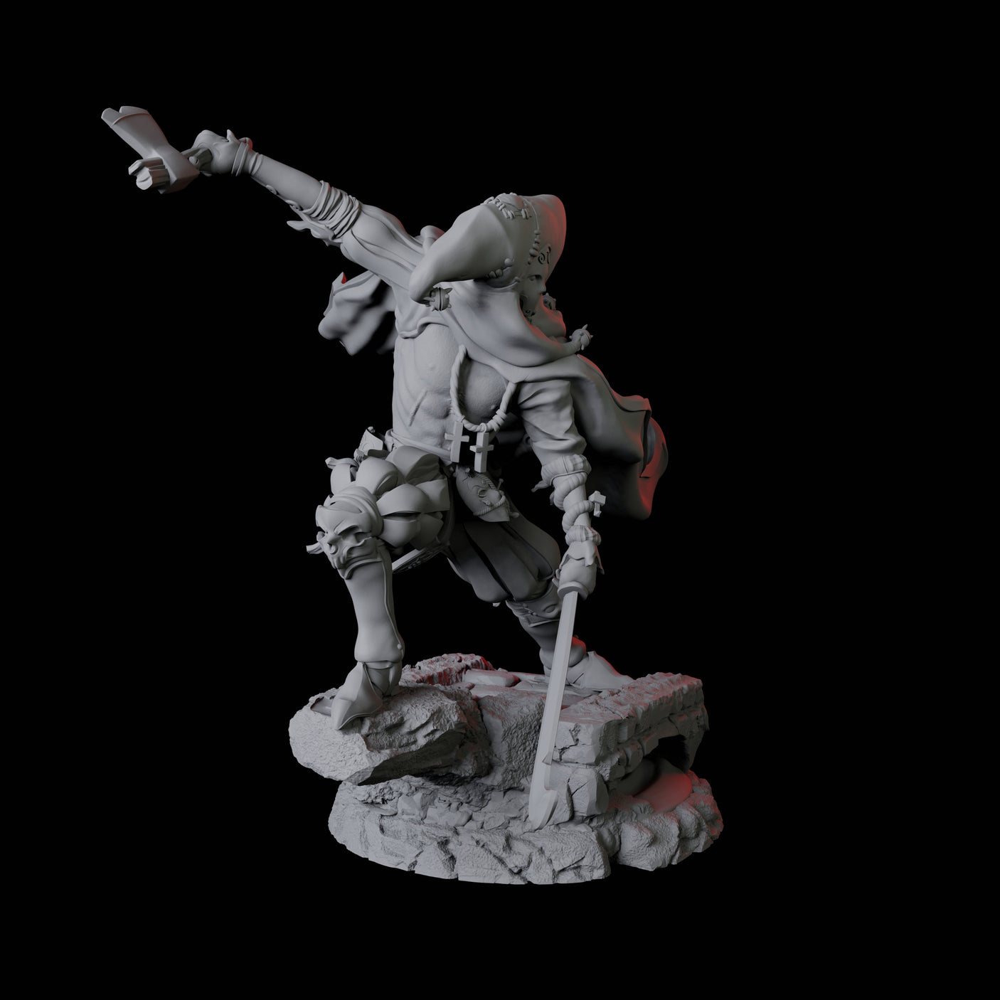 Masked Swordsman D Miniature for Dungeons and Dragons, Pathfinder or other TTRPGs