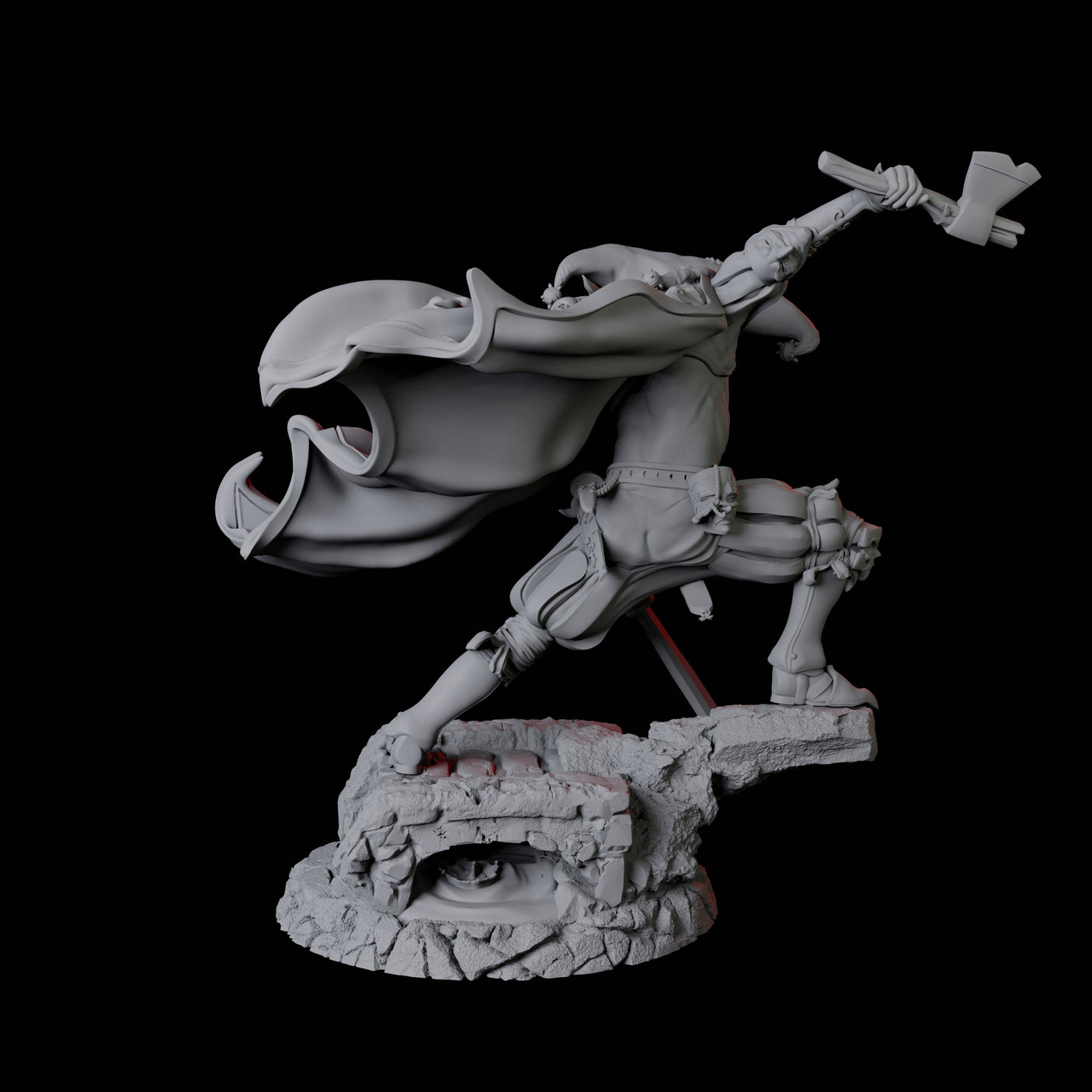 Masked Swordsman D Miniature for Dungeons and Dragons, Pathfinder or other TTRPGs