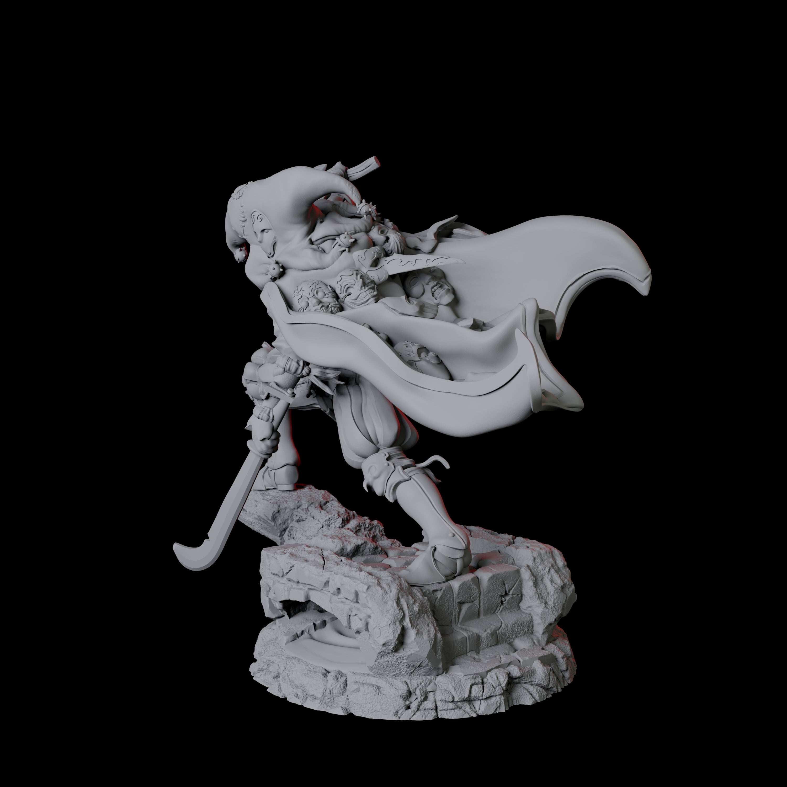 Masked Swordsman D Miniature for Dungeons and Dragons, Pathfinder or other TTRPGs