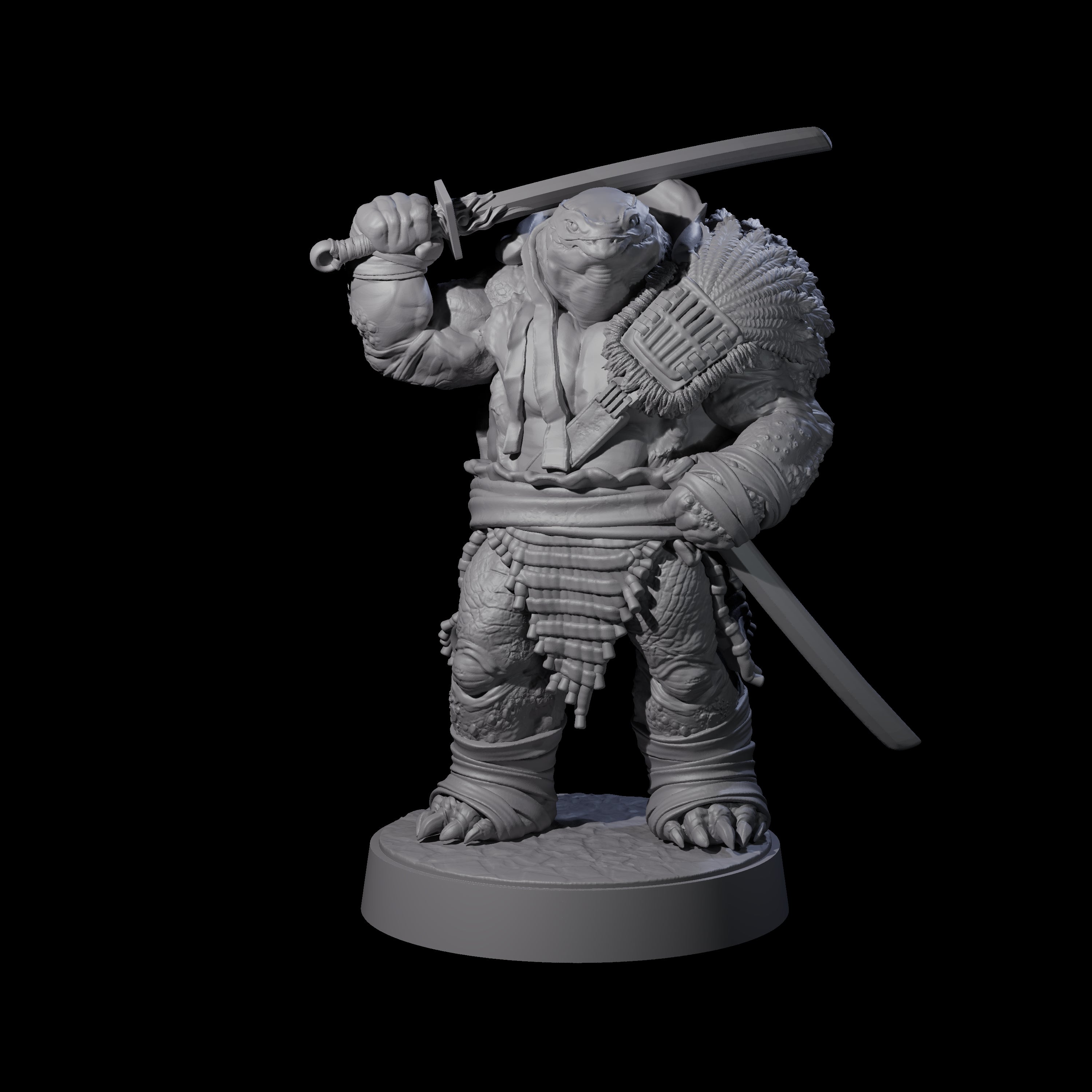Masked Tortle Ninja A Miniature for Dungeons and Dragons, Pathfinder or other TTRPGs