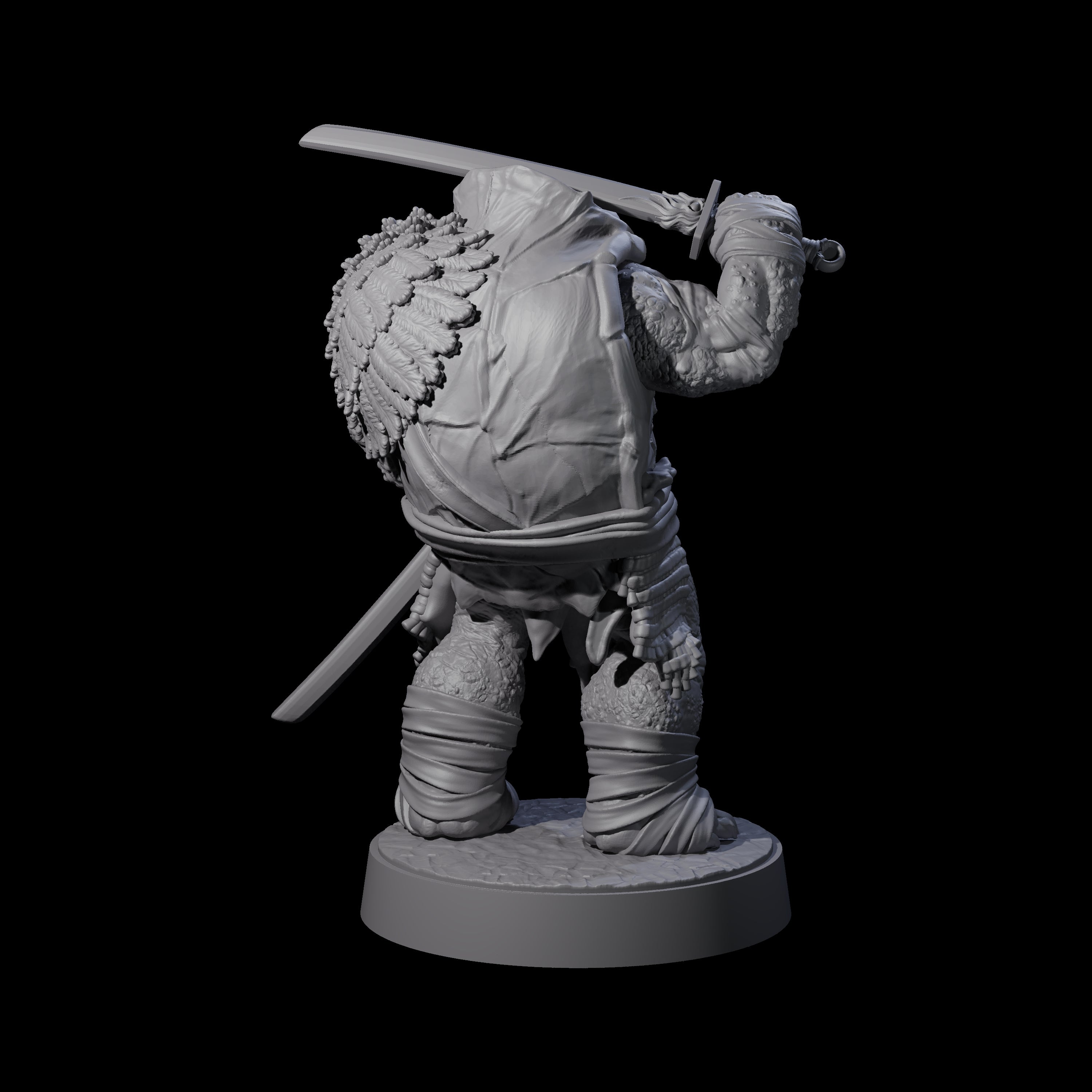 Masked Tortle Ninja A Miniature for Dungeons and Dragons, Pathfinder or other TTRPGs