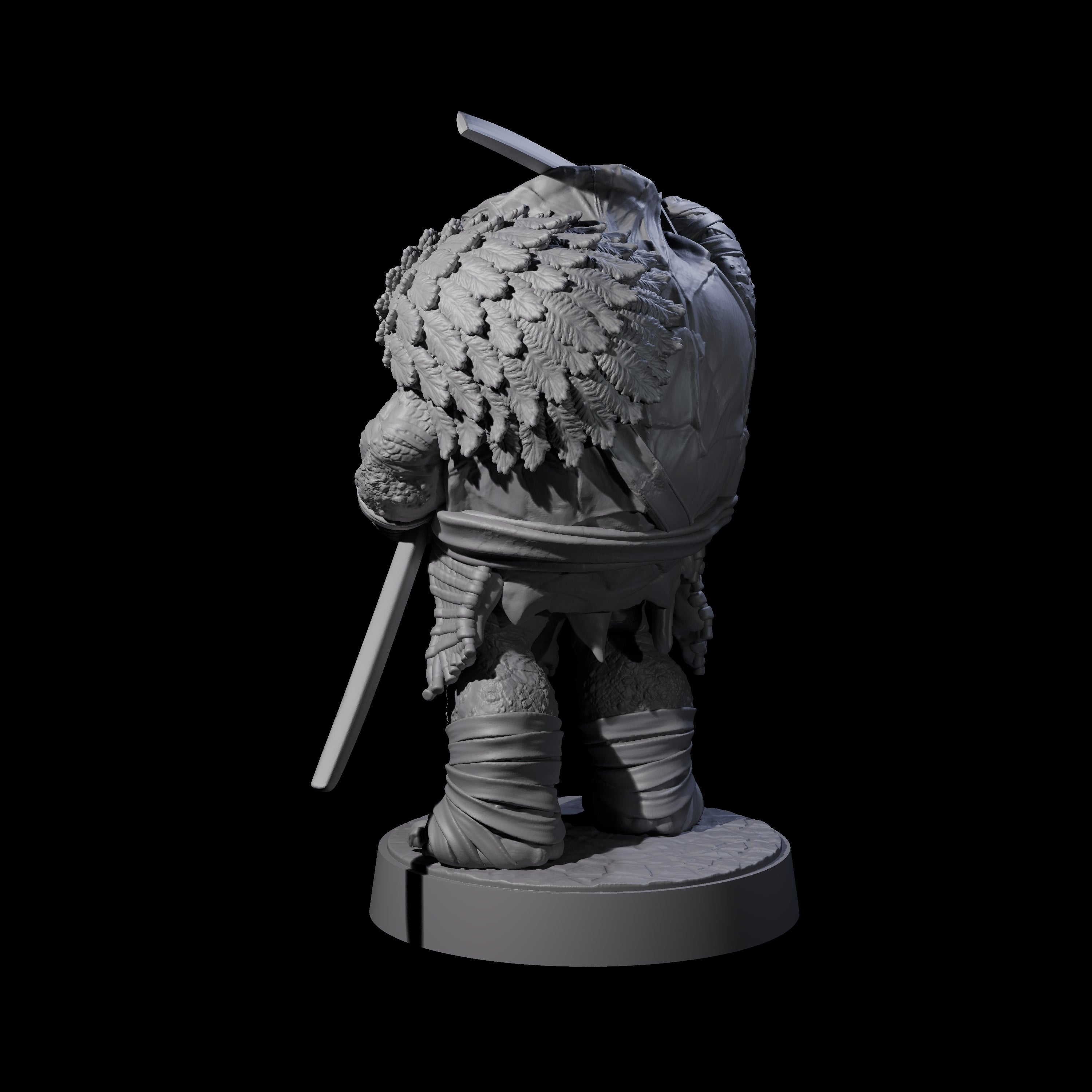 Masked Tortle Ninja A Miniature for Dungeons and Dragons, Pathfinder or other TTRPGs