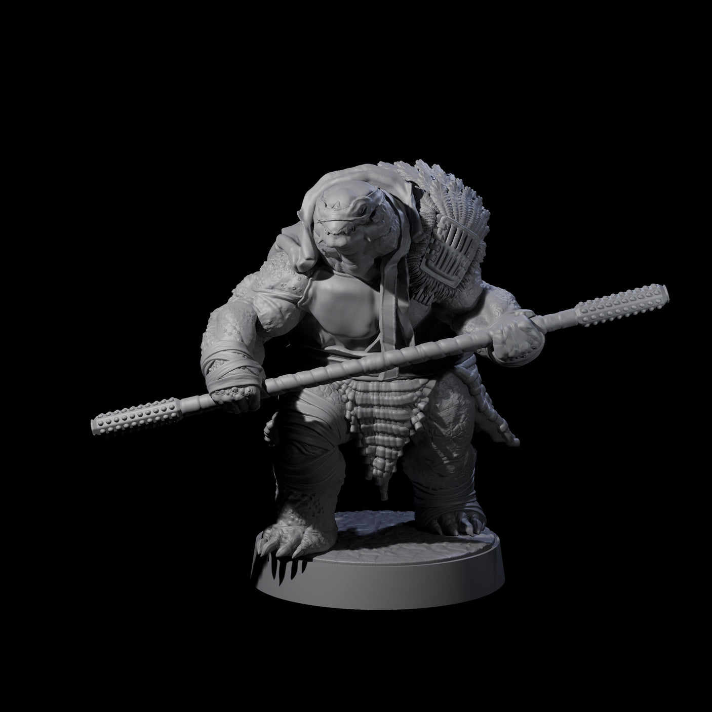 Masked Tortle Ninja B Miniature for Dungeons and Dragons, Pathfinder or other TTRPGs