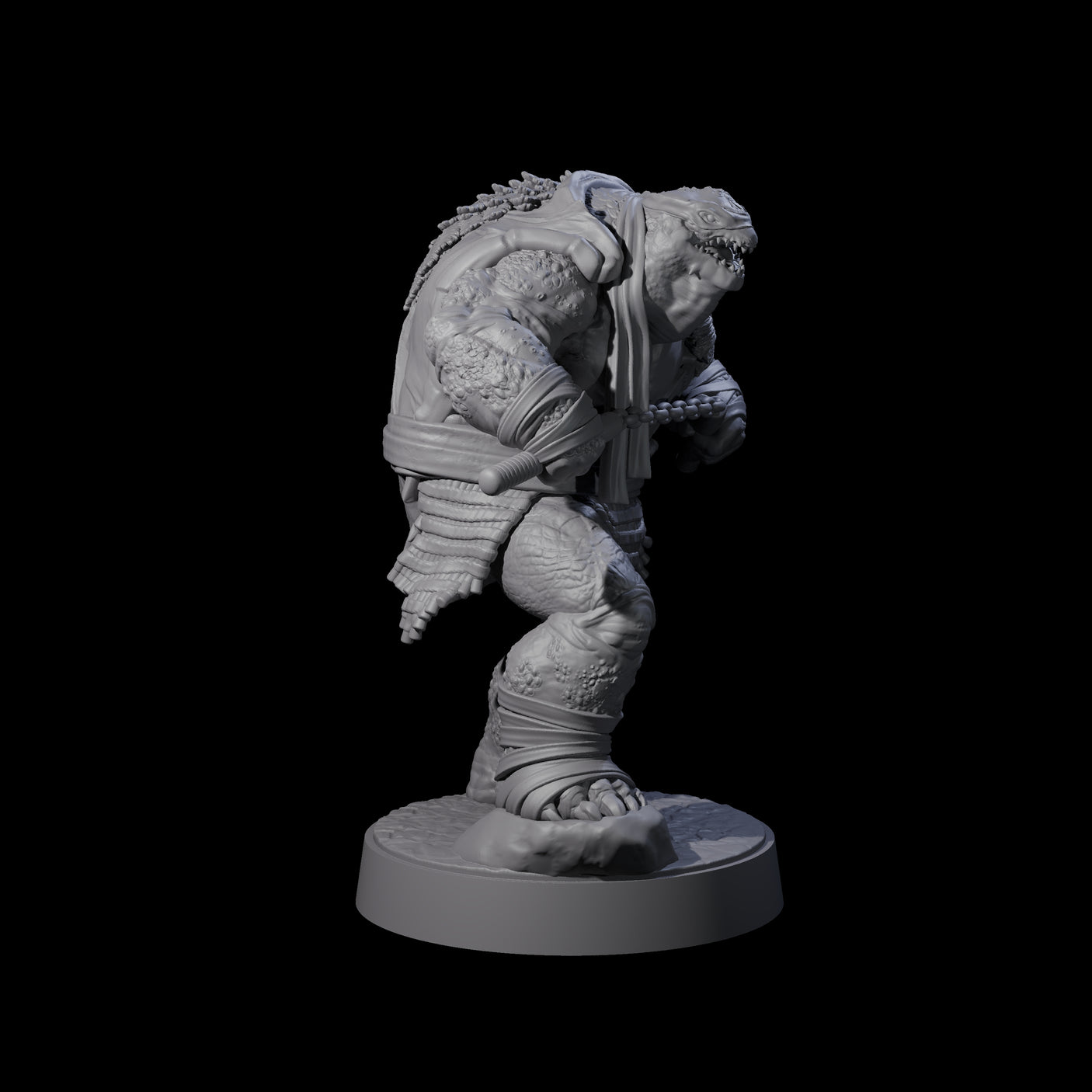 Masked Tortle Ninja C Miniature for Dungeons and Dragons, Pathfinder or other TTRPGs
