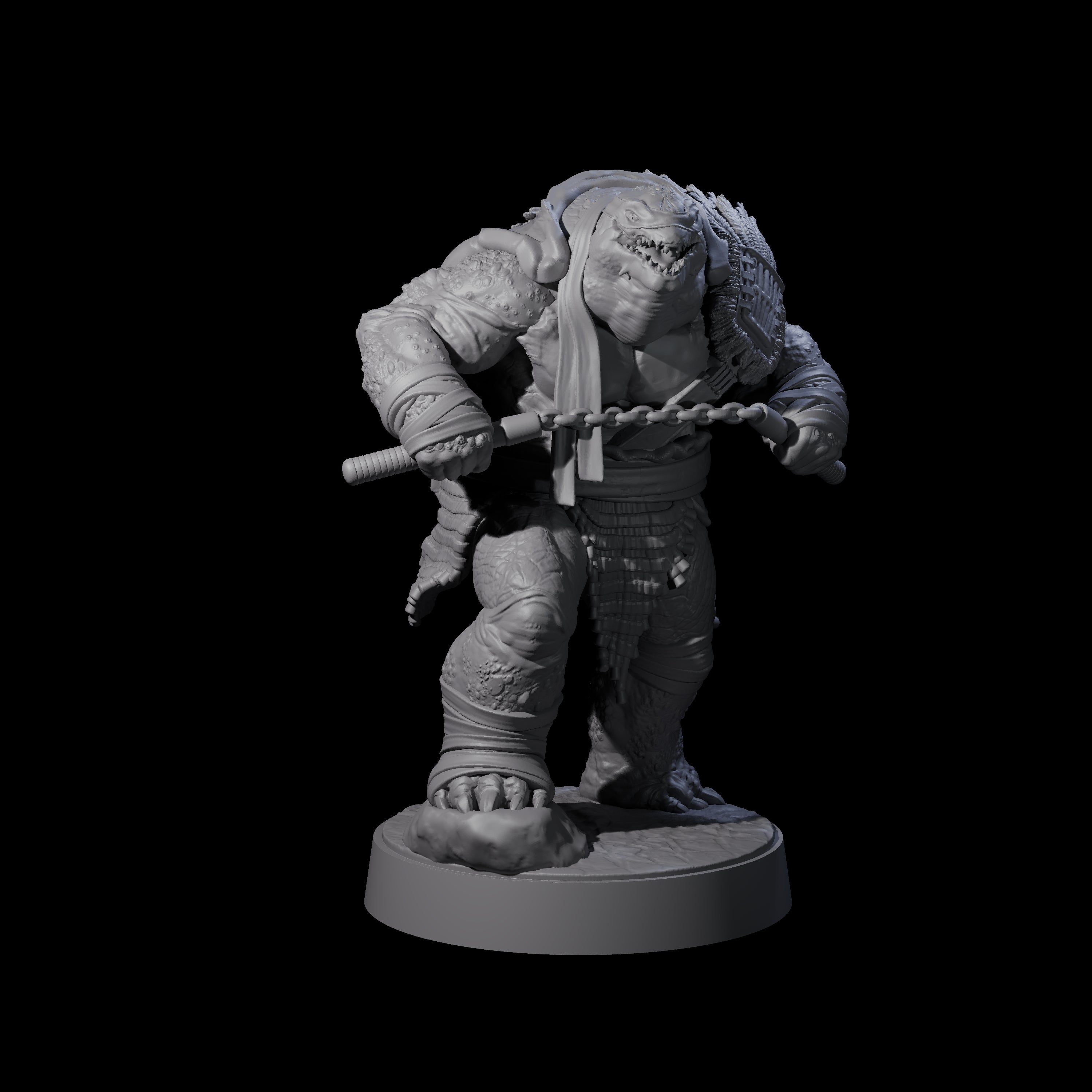 Masked Tortle Ninja C Miniature for Dungeons and Dragons, Pathfinder or other TTRPGs