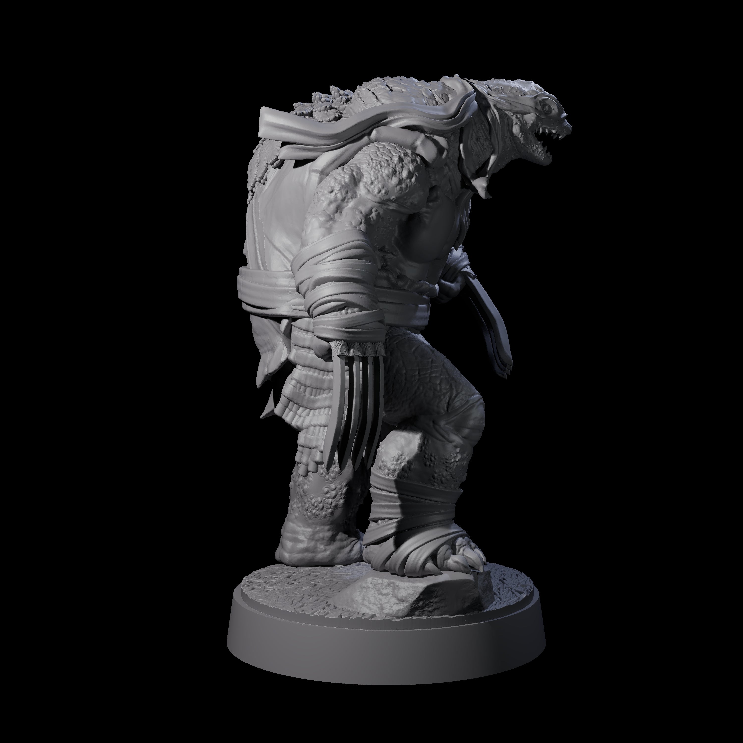 Masked Tortle Ninja E Miniature for Dungeons and Dragons, Pathfinder or other TTRPGs