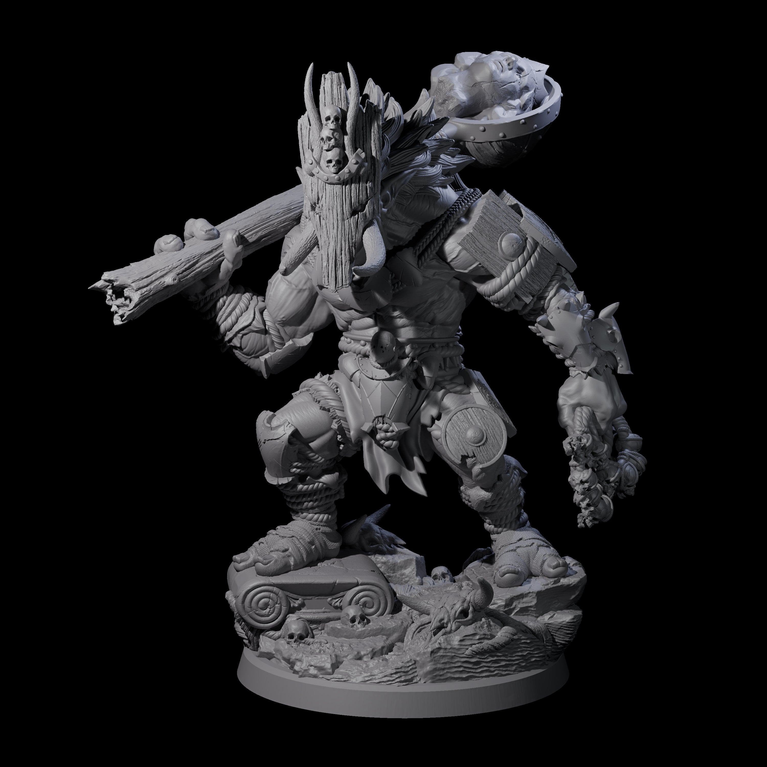 Masked Troll Berserker A Miniature for Dungeons and Dragons, Pathfinder or other TTRPGs