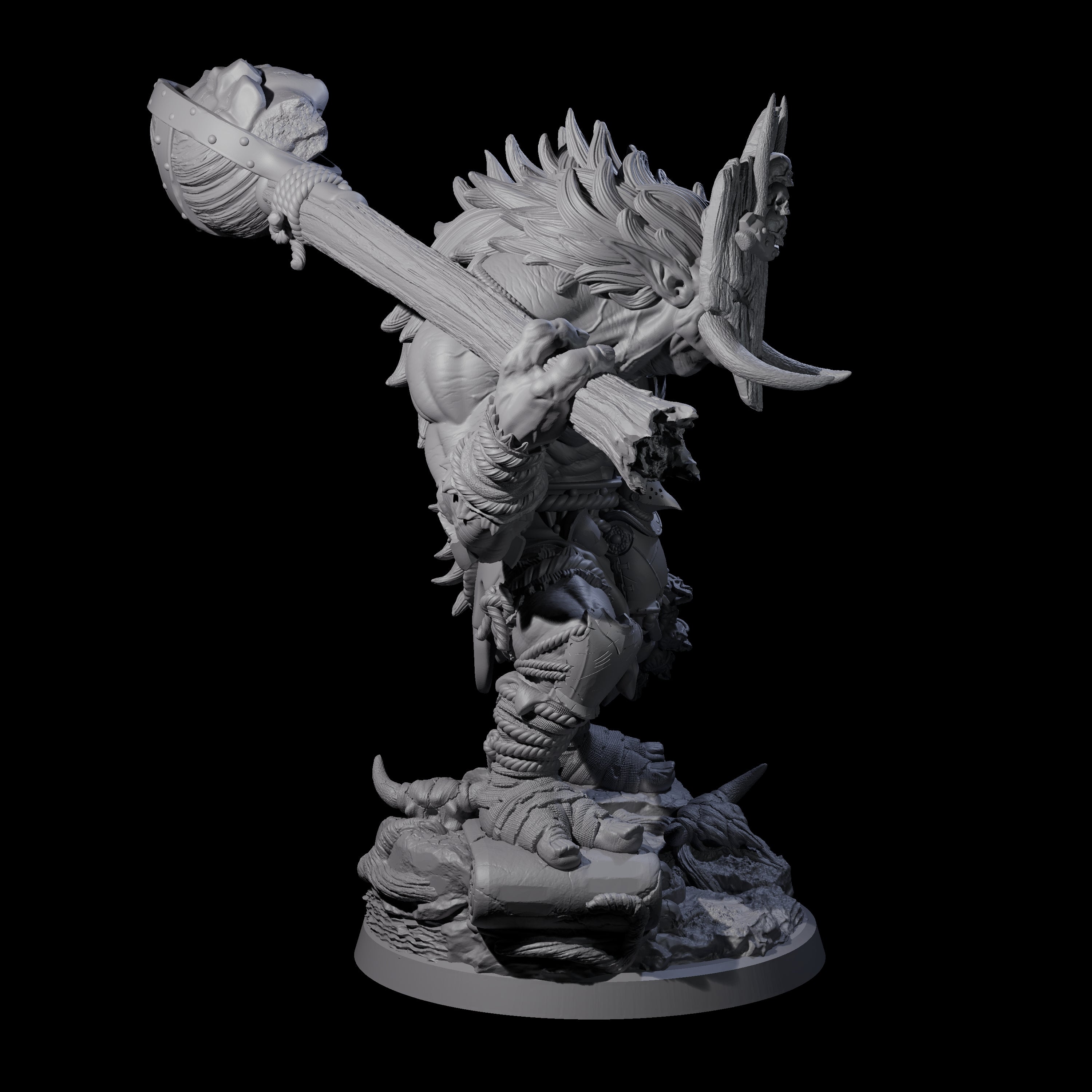Masked Troll Berserker A Miniature for Dungeons and Dragons, Pathfinder or other TTRPGs