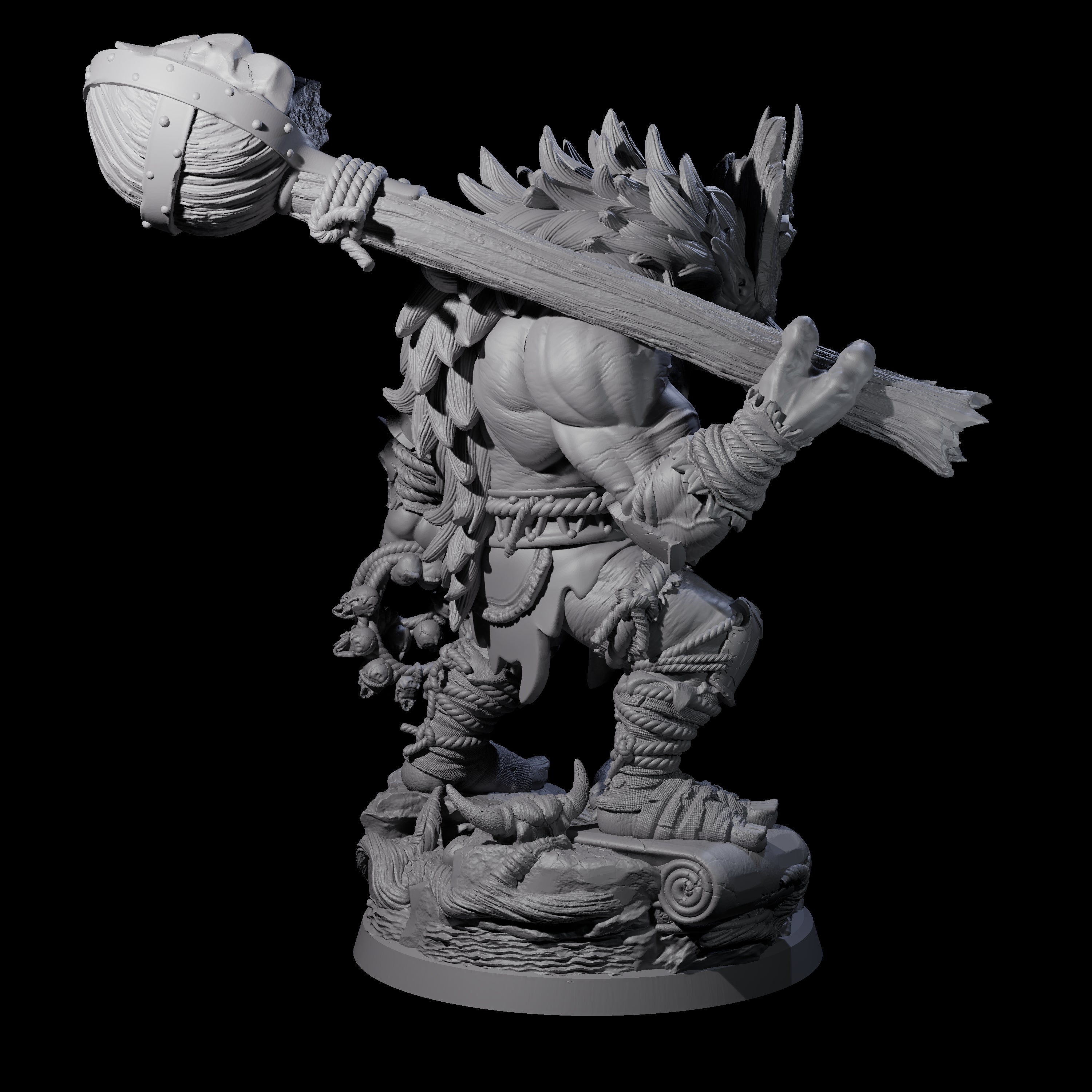 Masked Troll Berserker A Miniature for Dungeons and Dragons, Pathfinder or other TTRPGs